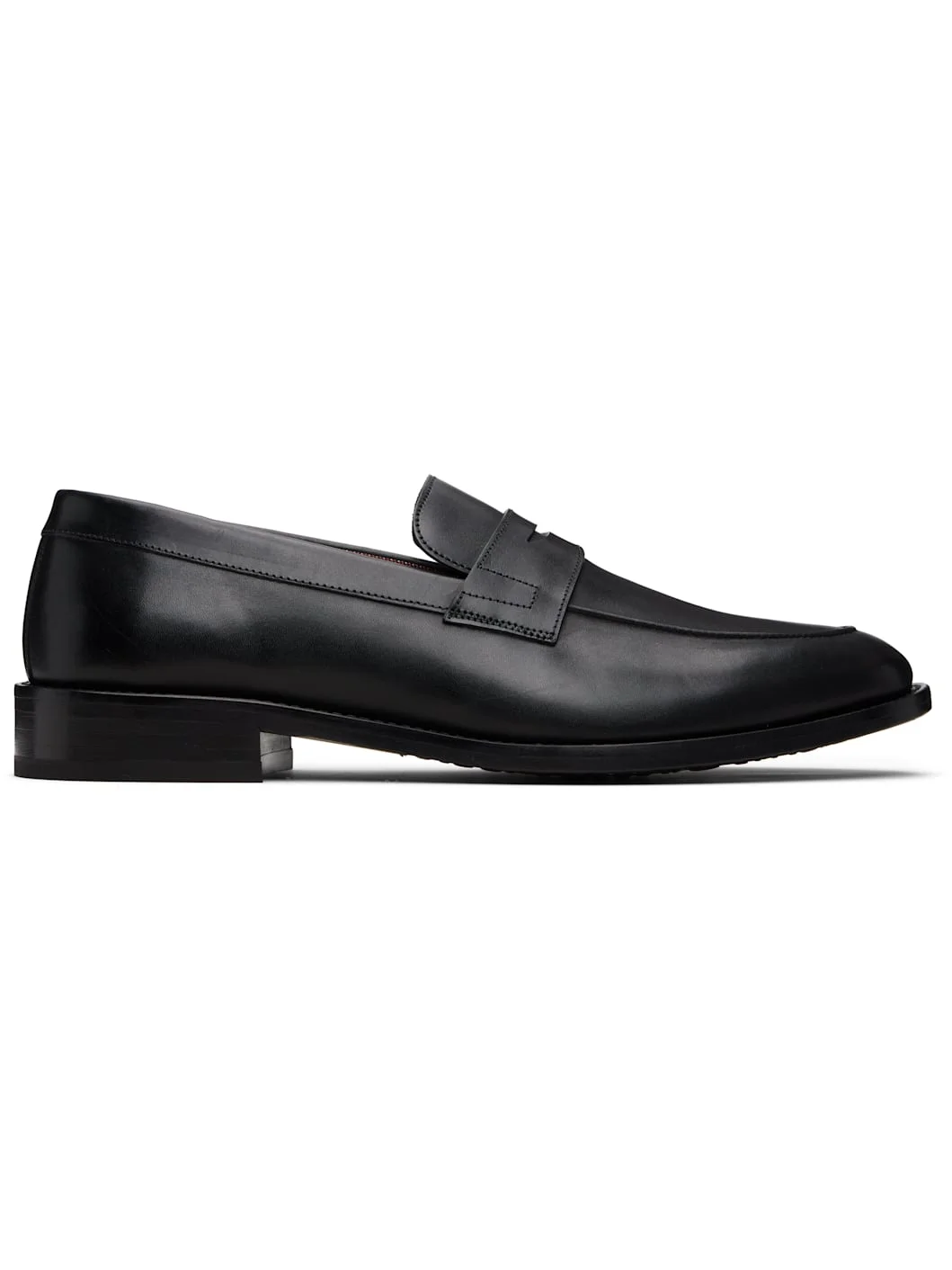 Black Leather Benito Loafers - 1