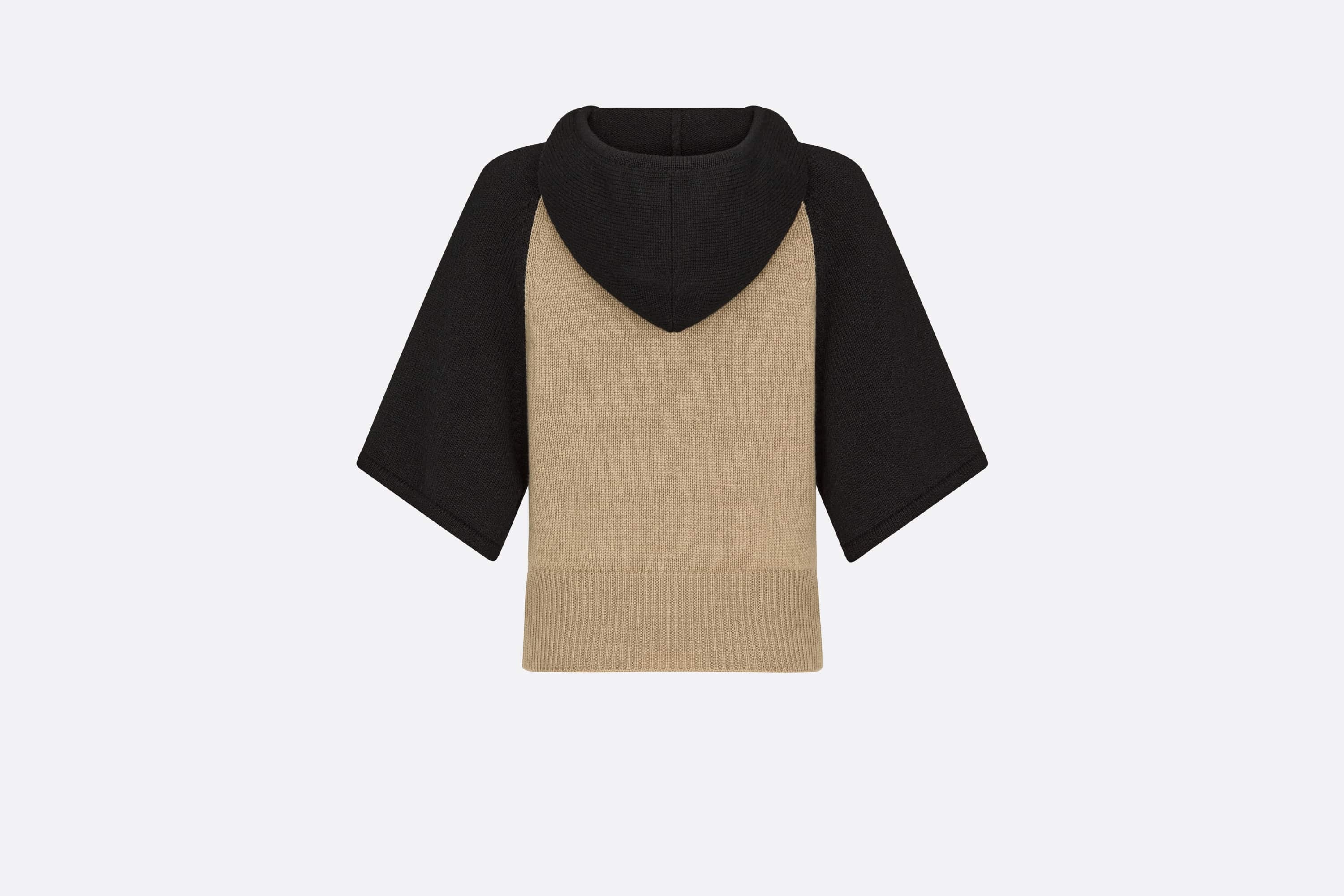 Three-Quarter Sleeve Hooded Sweater - 2