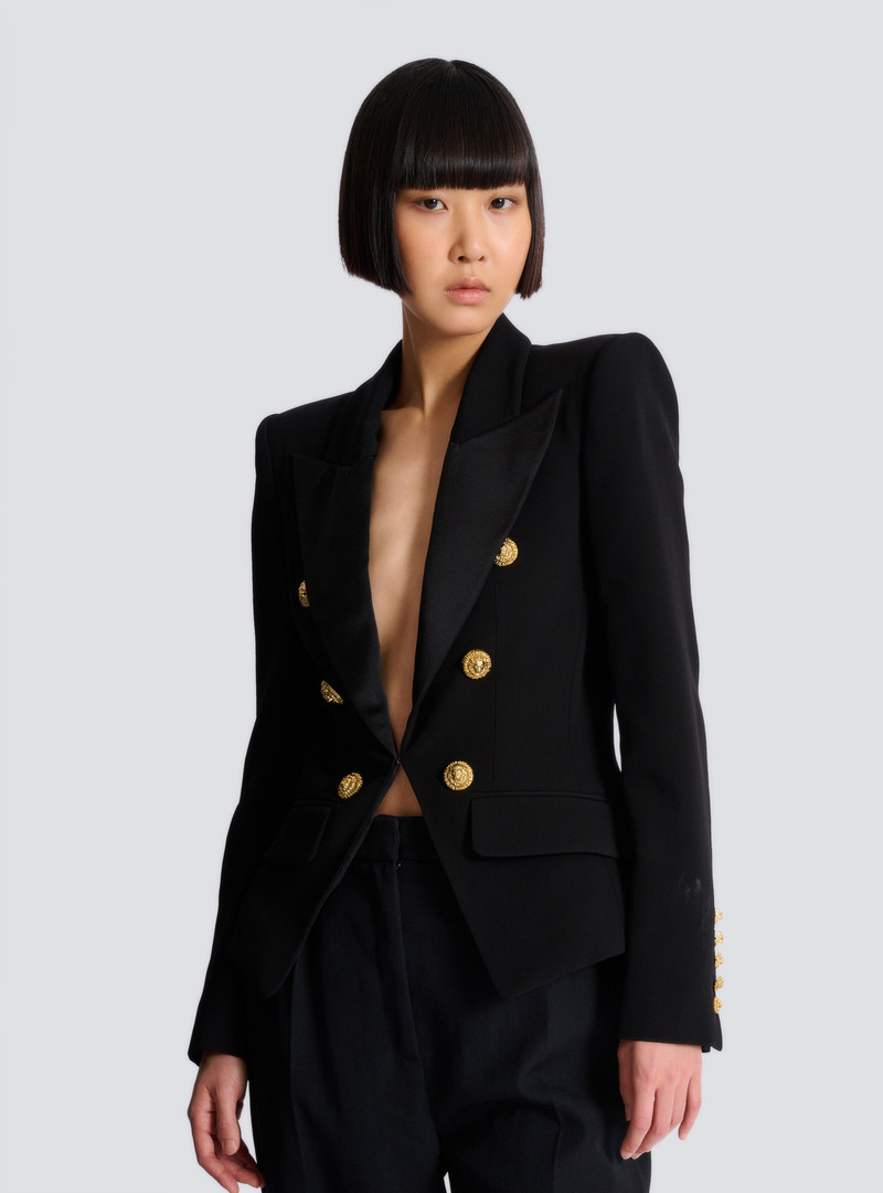 6-button jacket in jacquard 7