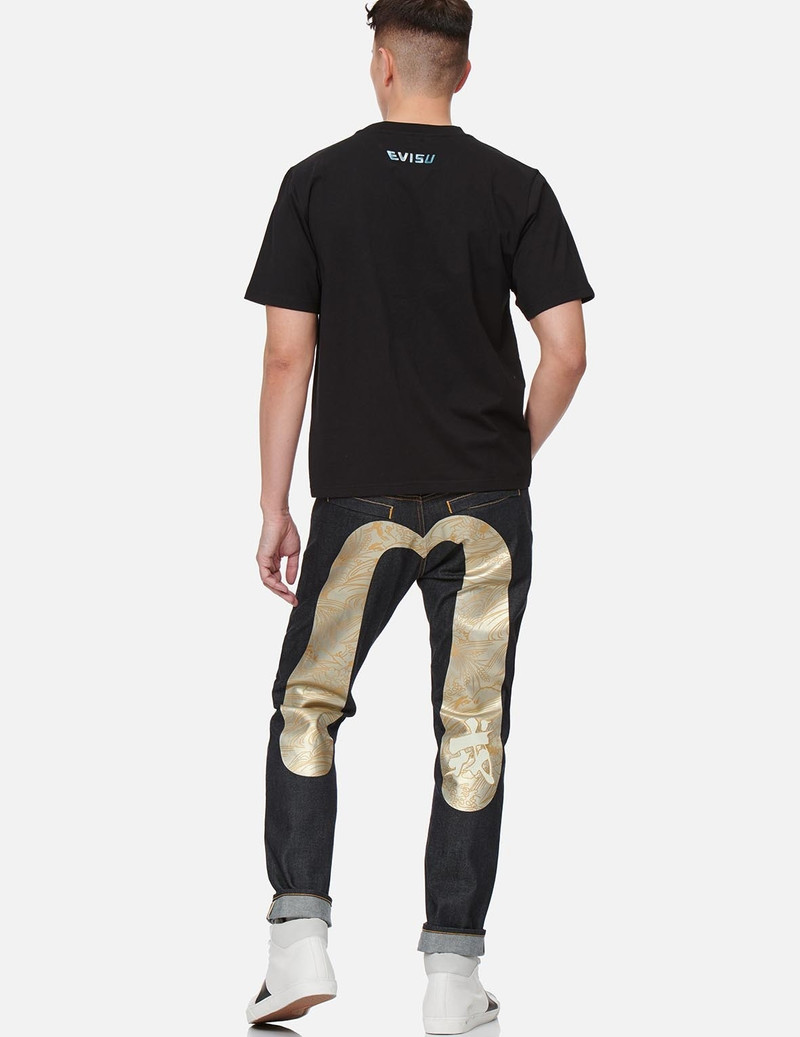 GRAINS-PATTERN DAICOCK CARROT FIT JEANS #2017 3