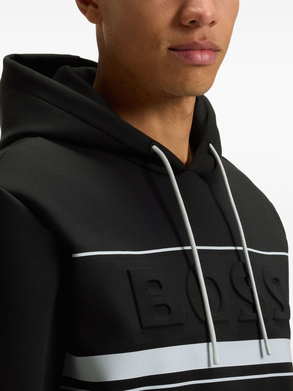 logo-embossed hoodie - 5