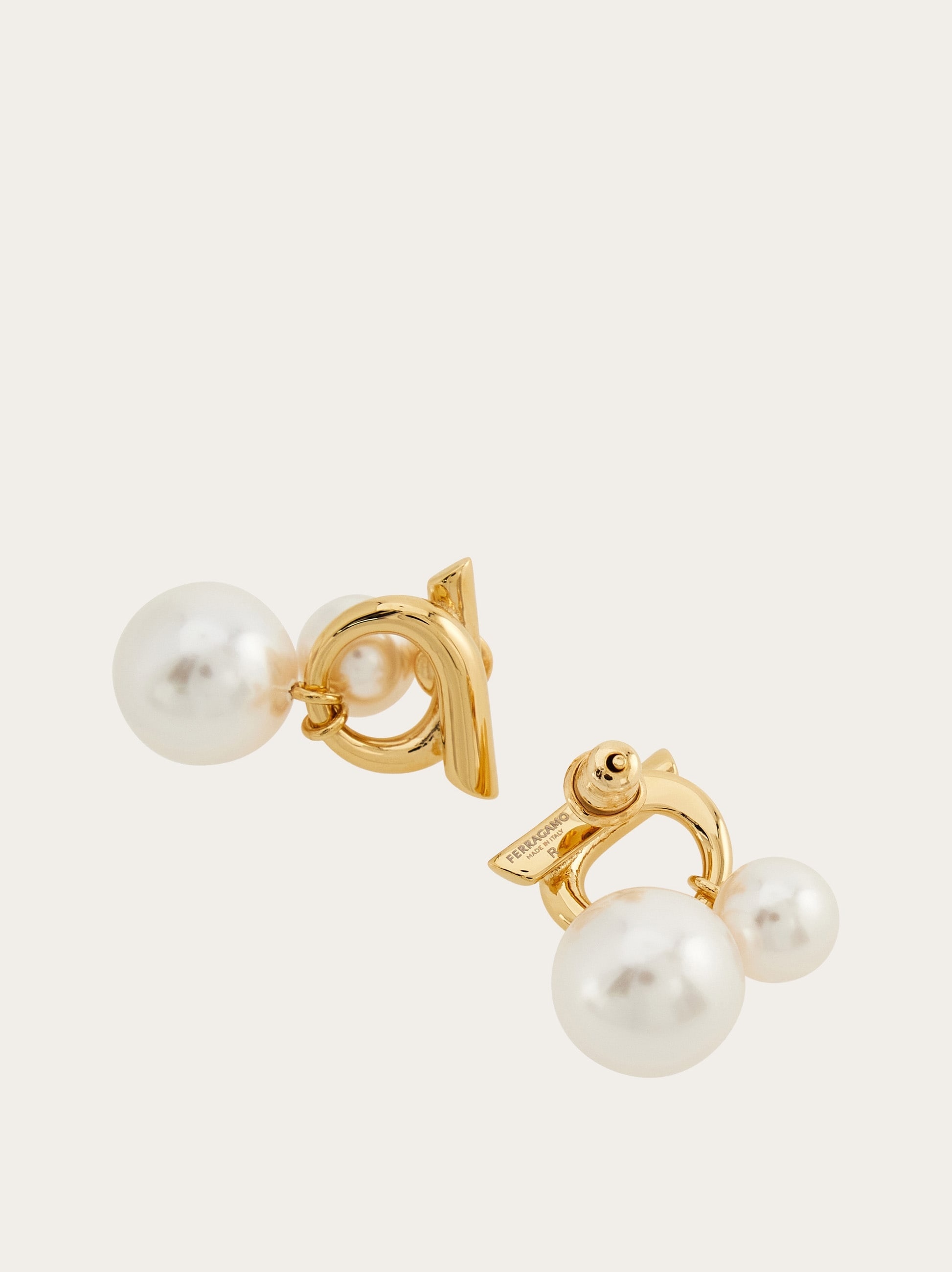 Double pearl earrings - 2