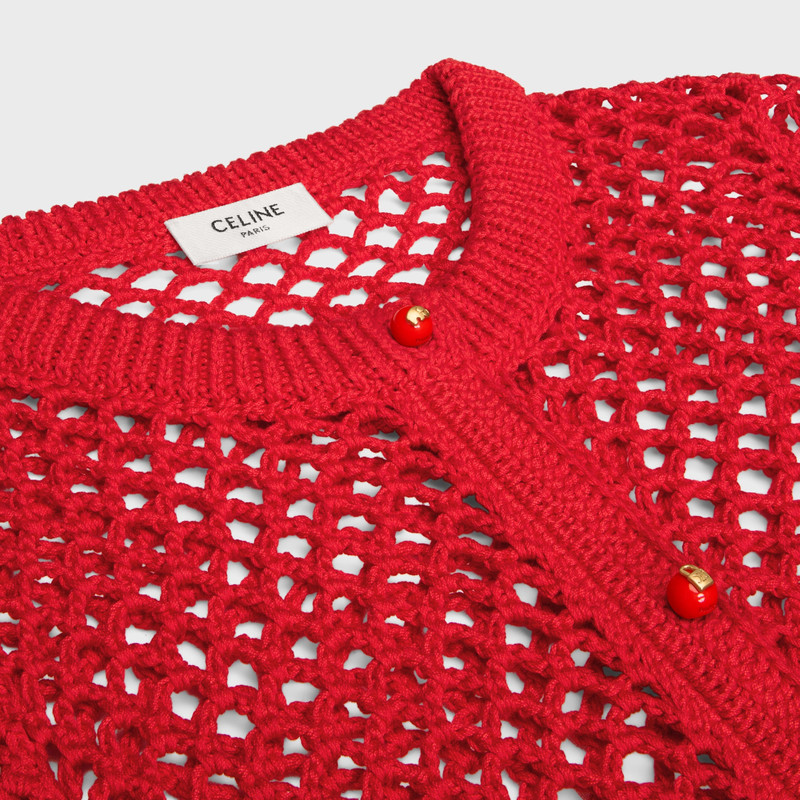 CELINE cardigan IN cotton crochet outlook