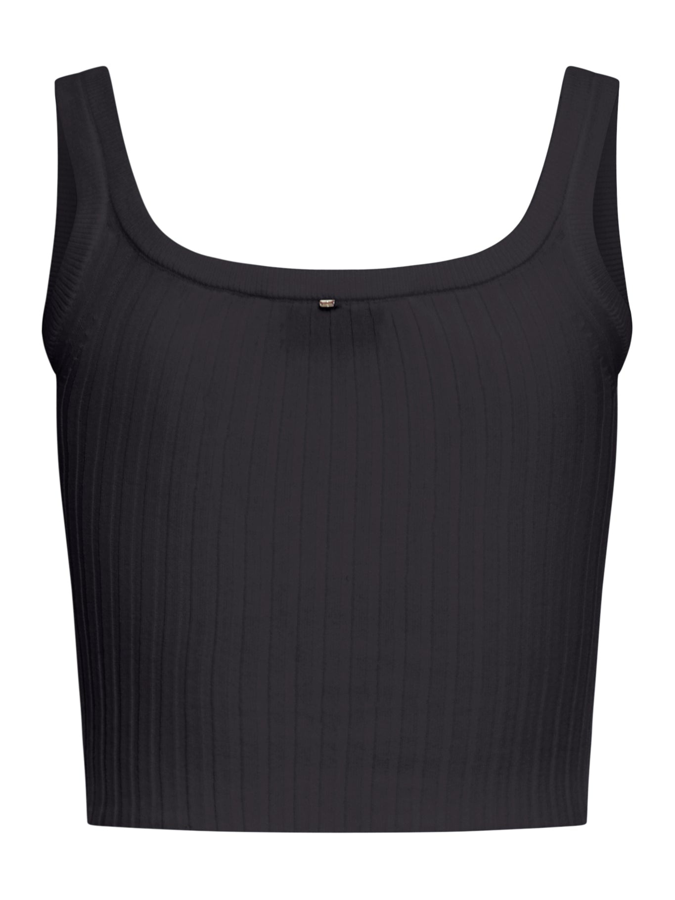 FITTED CROP TANK TOP IN STRETCH VISCOSE - 2