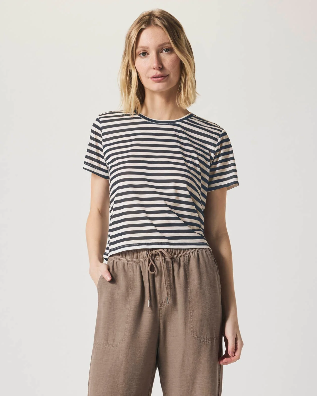 Louisa Short Sleeve Stripe Tee - 1