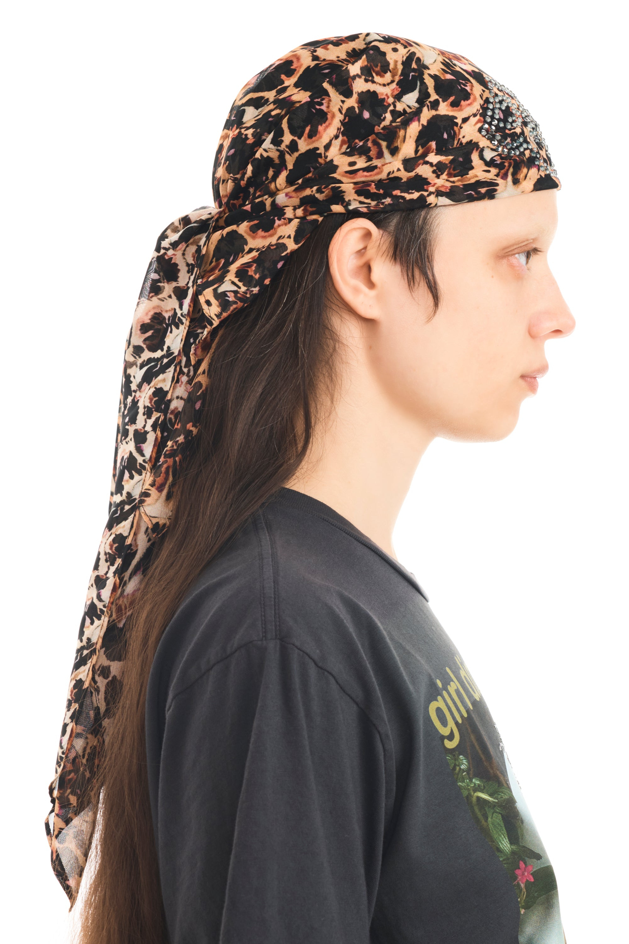 LEOPARD PEONY PRINCESS FOULARD SCARF - 6
