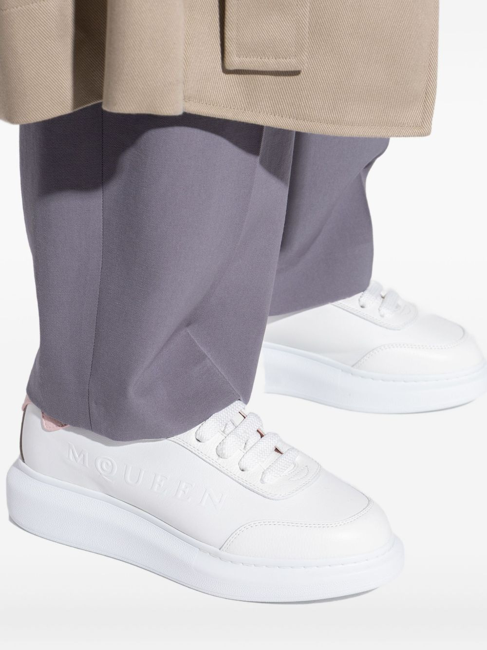 embossed-logo platform trainers - 4