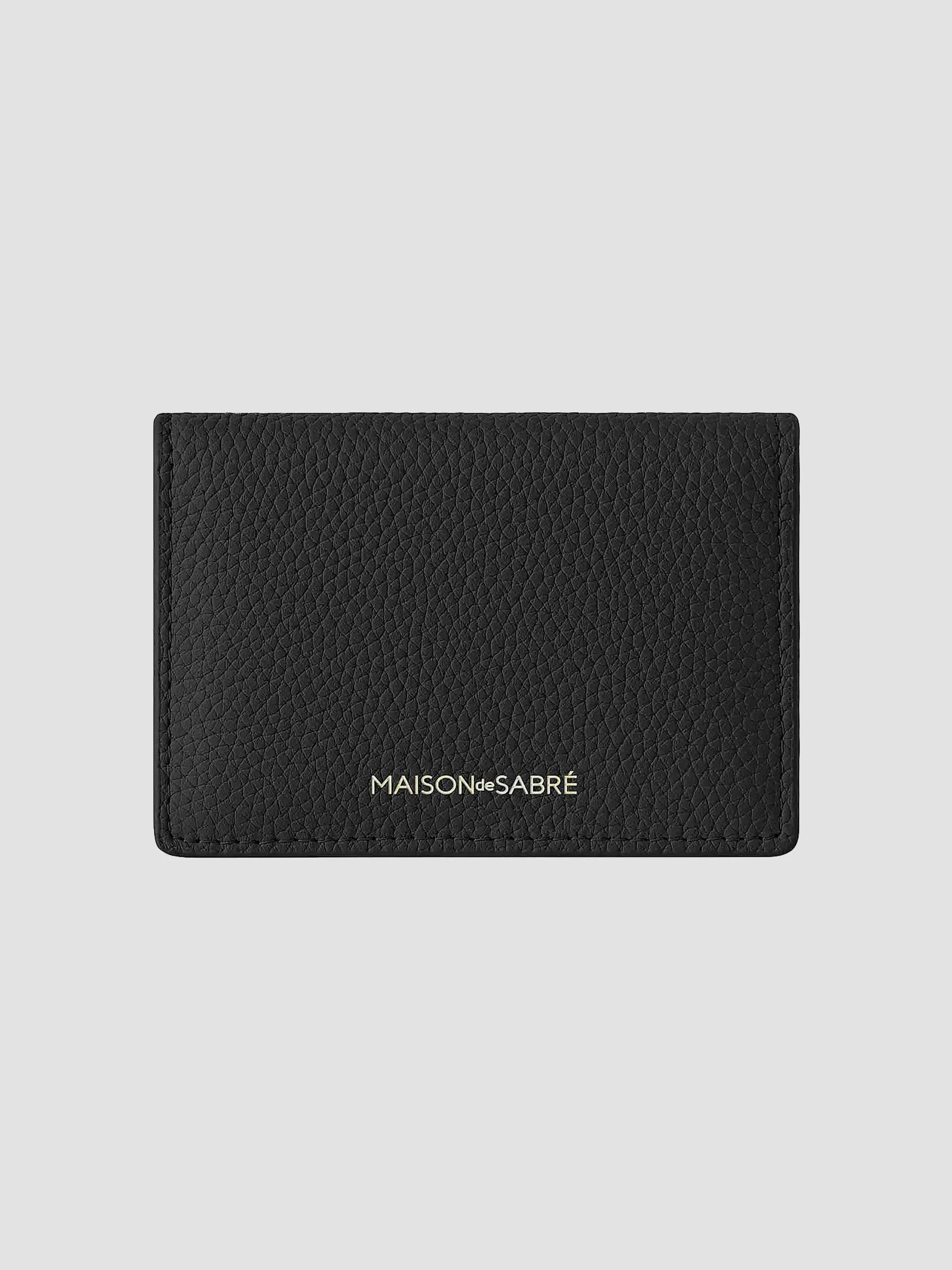 Women's Leather Card Case - Black Caviar - 1