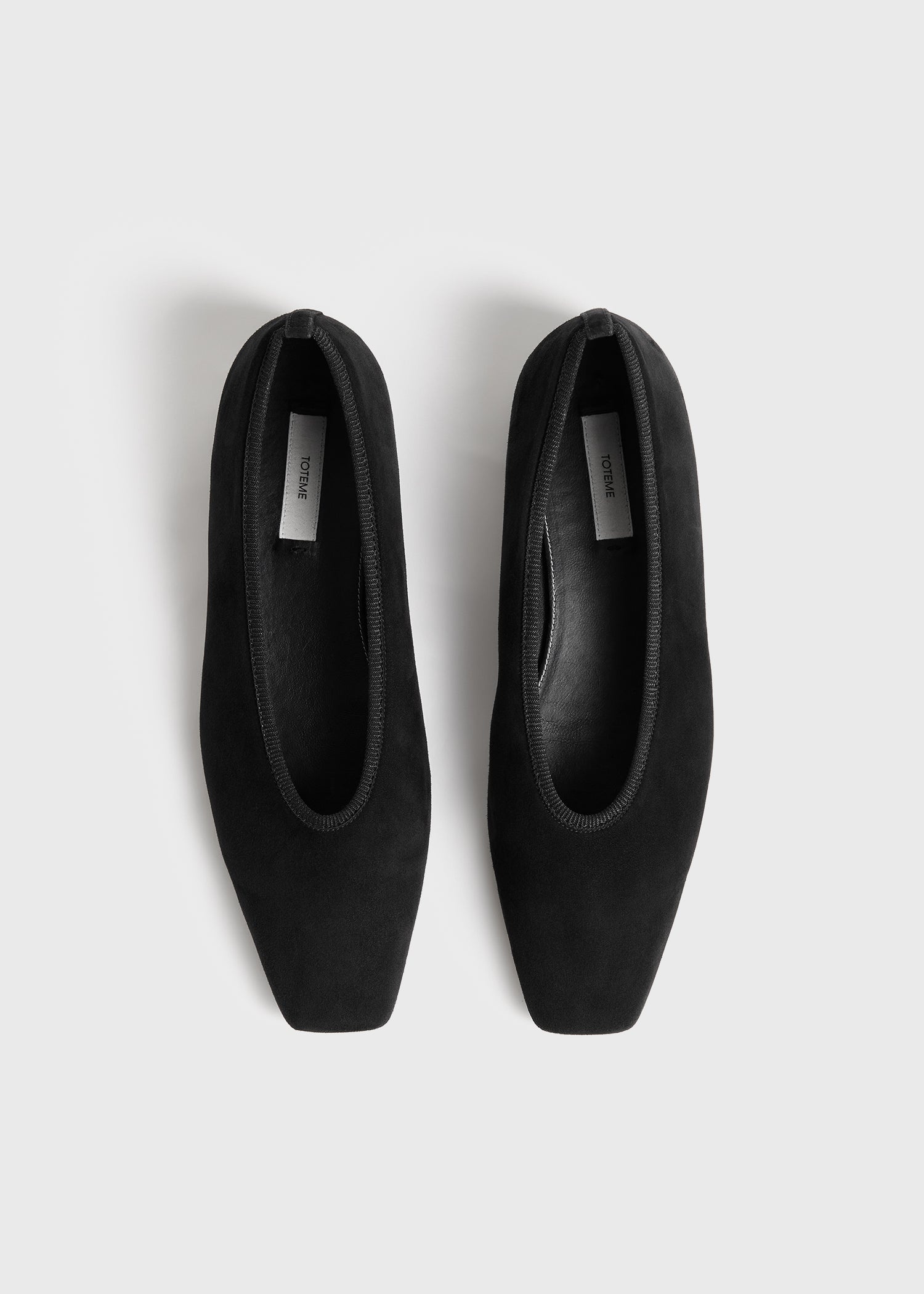 Minimalist suede ballerinas black - 3