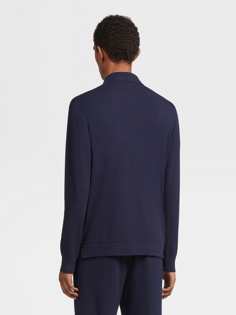 NAVY BLUE 12MILMIL12 WOOL POLO SHIRT 3