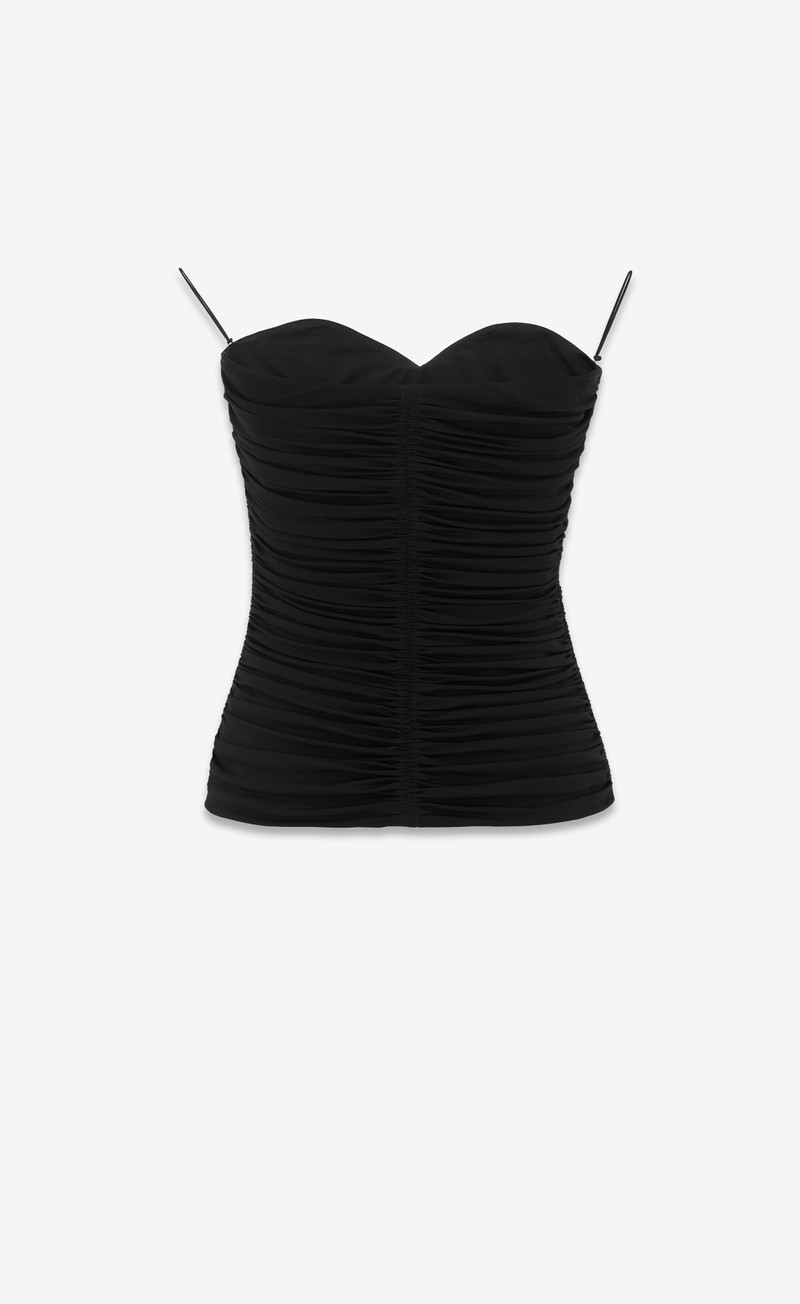 SAINT LAURENT bustier in crepe jersey outlook