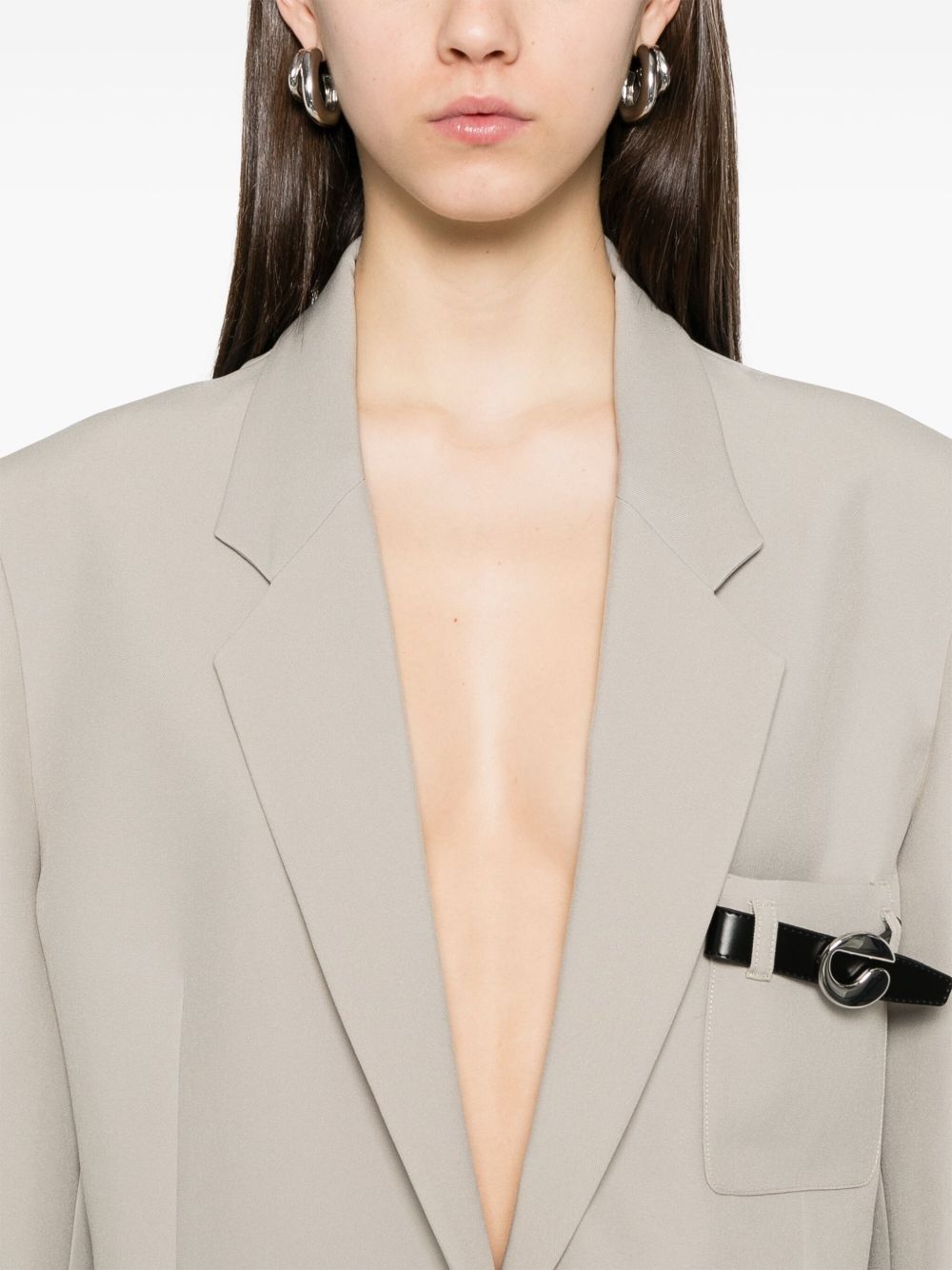 belted-pocket blazer - 5