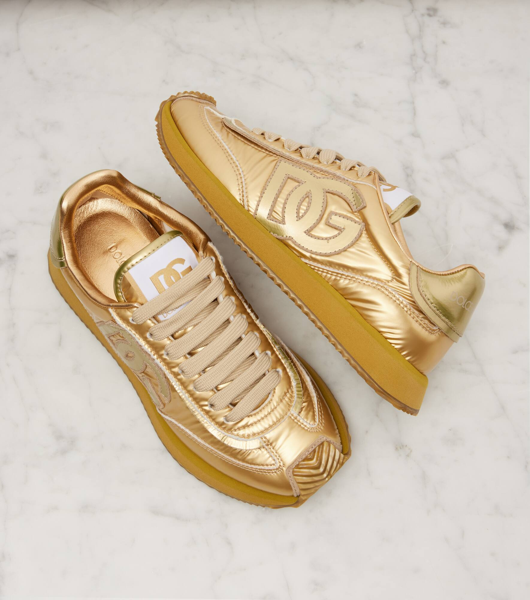 DG Cushion metallic leather sneakers - 5