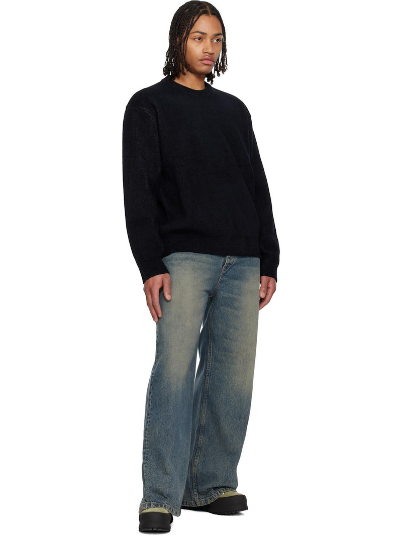 SOLID HOMME Black Knit Sweater outlook