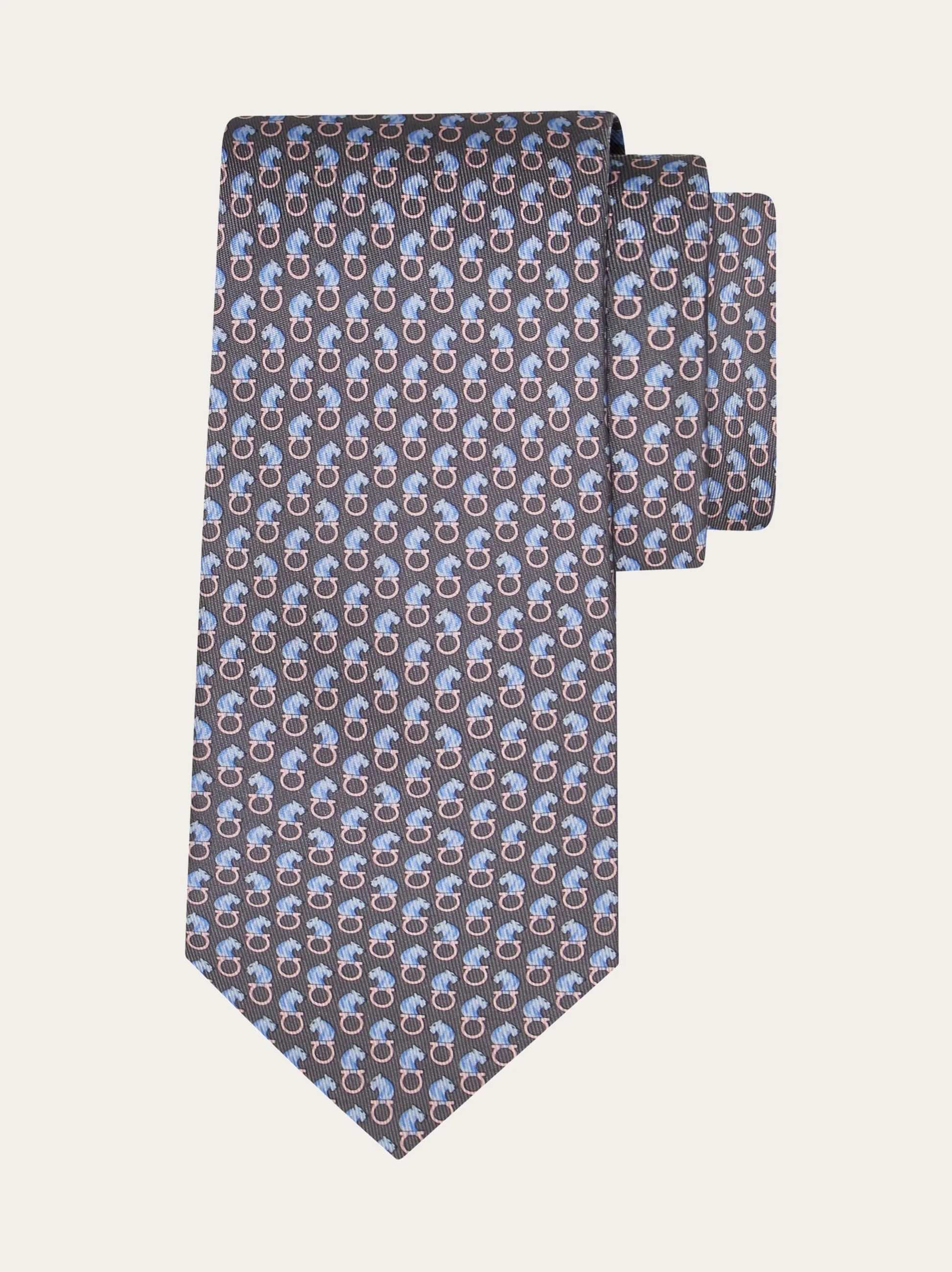 Feline print silk tie - 1