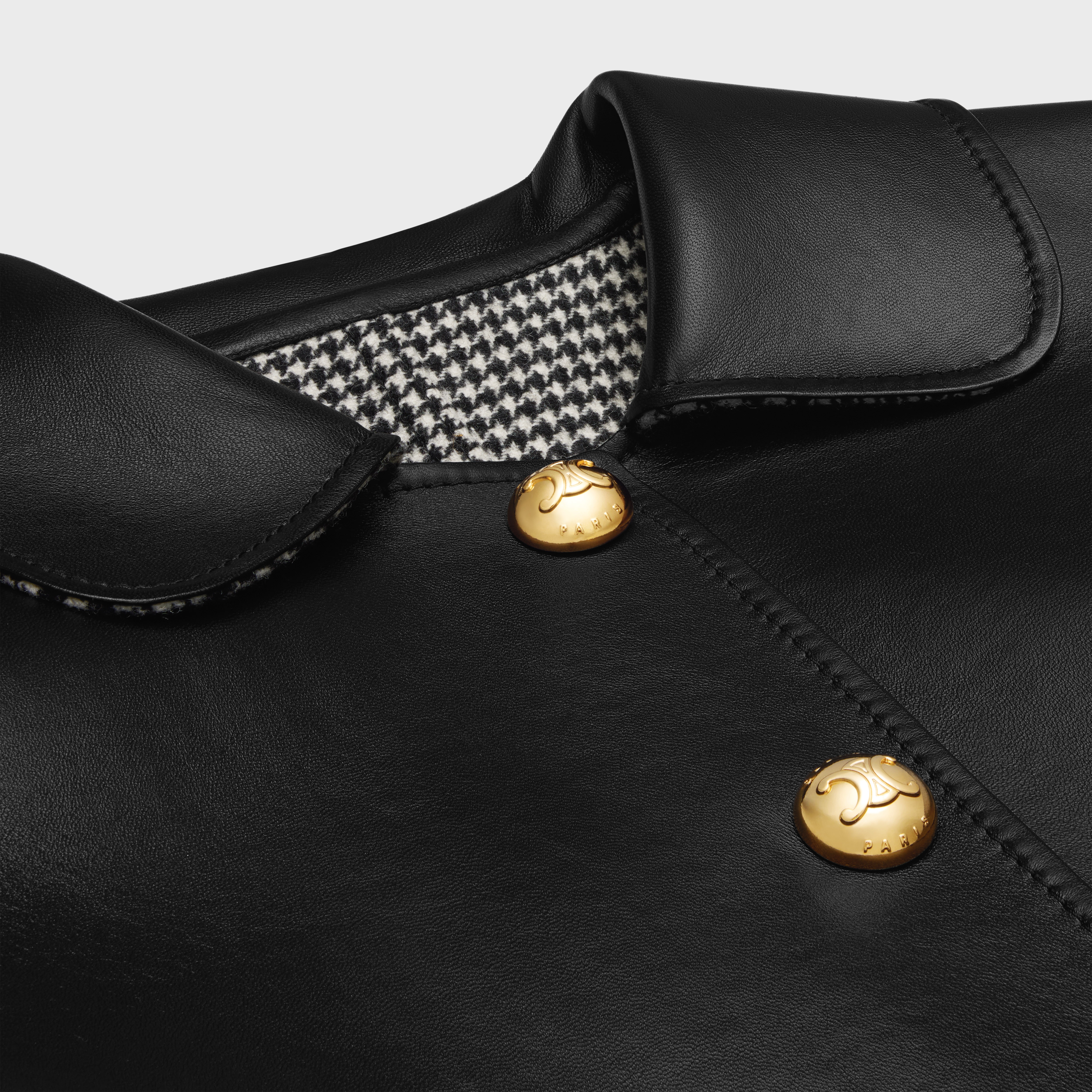 jacket with Claudine collar in soft lambskin - 3