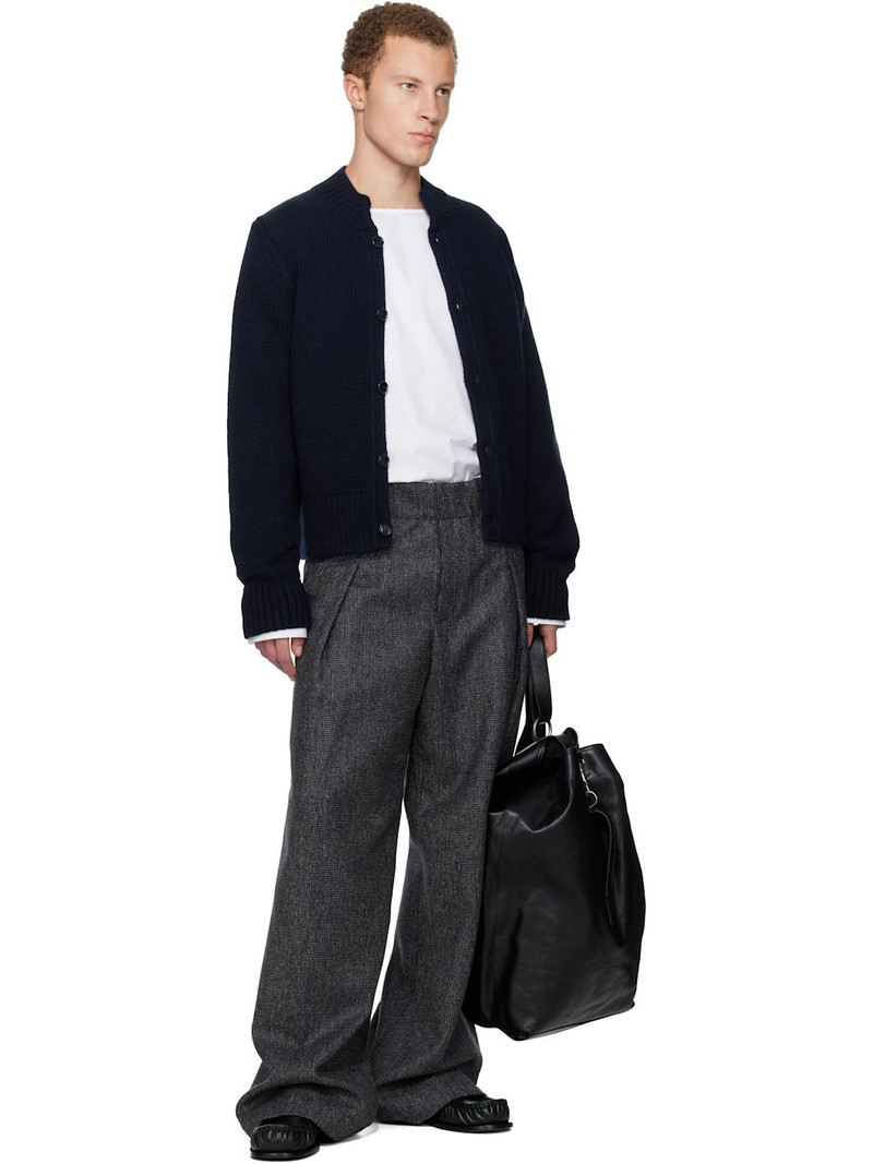Dries Van Noten Navy Wool Trousers outlook