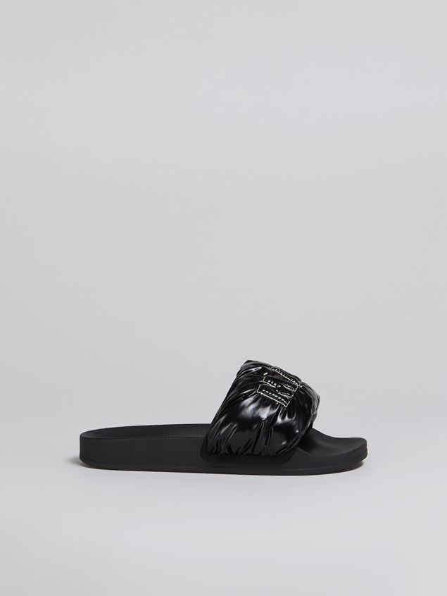 BLACK PADDED NYLON SLIDE - 1