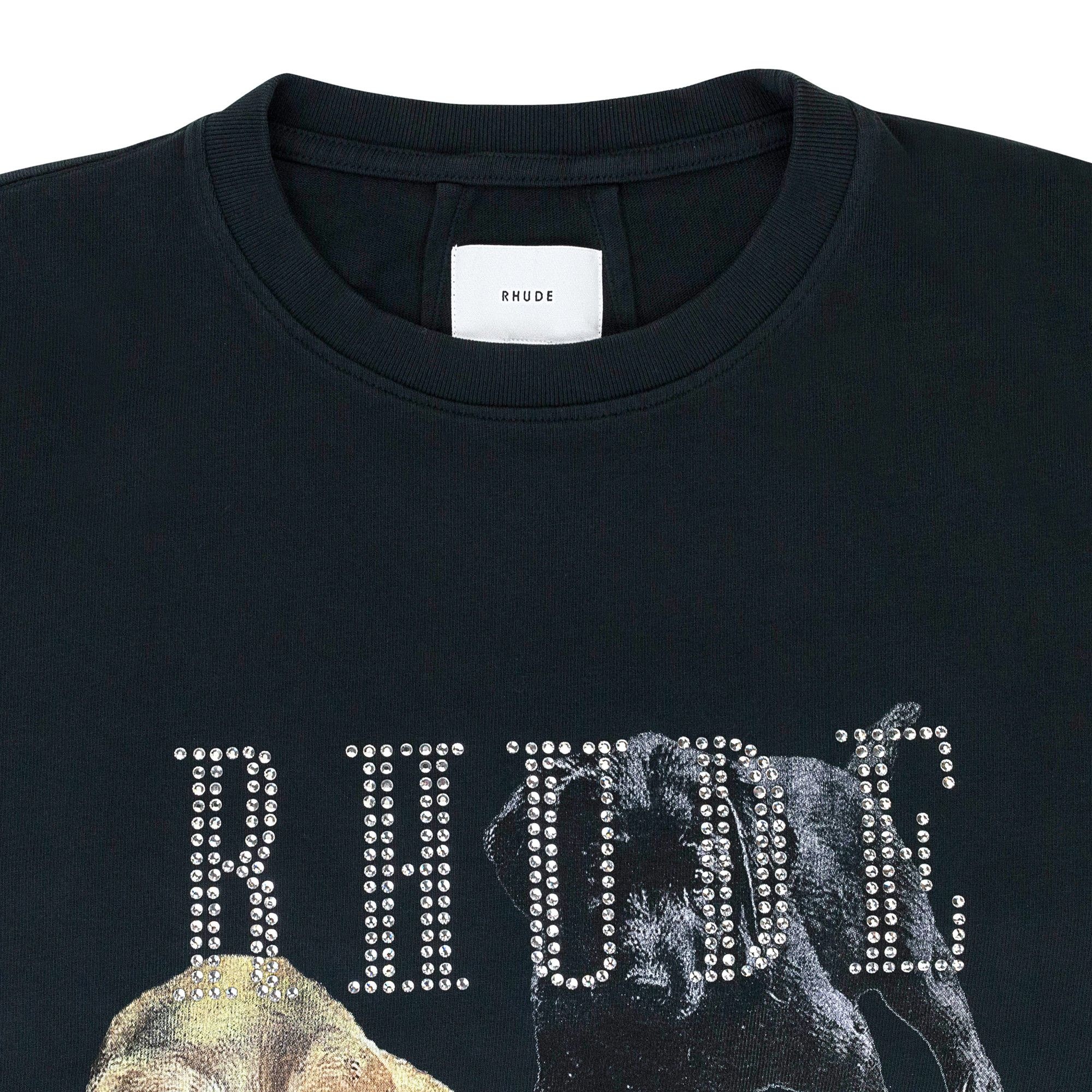 Rhude Rhinestone Hunting Dog Tee 'Vintage Black' - 3