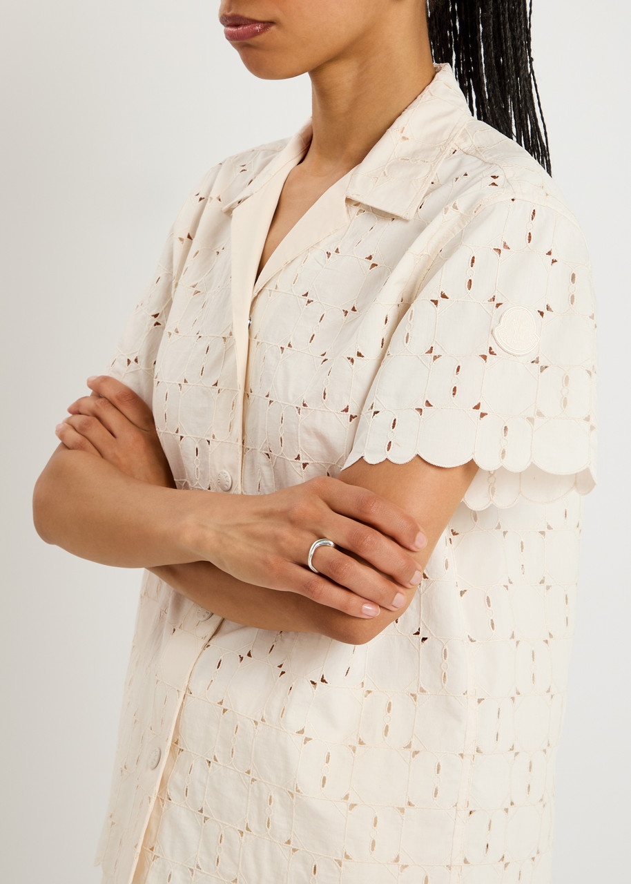 Moncler Embroidered Cotton-blend Poplin Shirt - 5