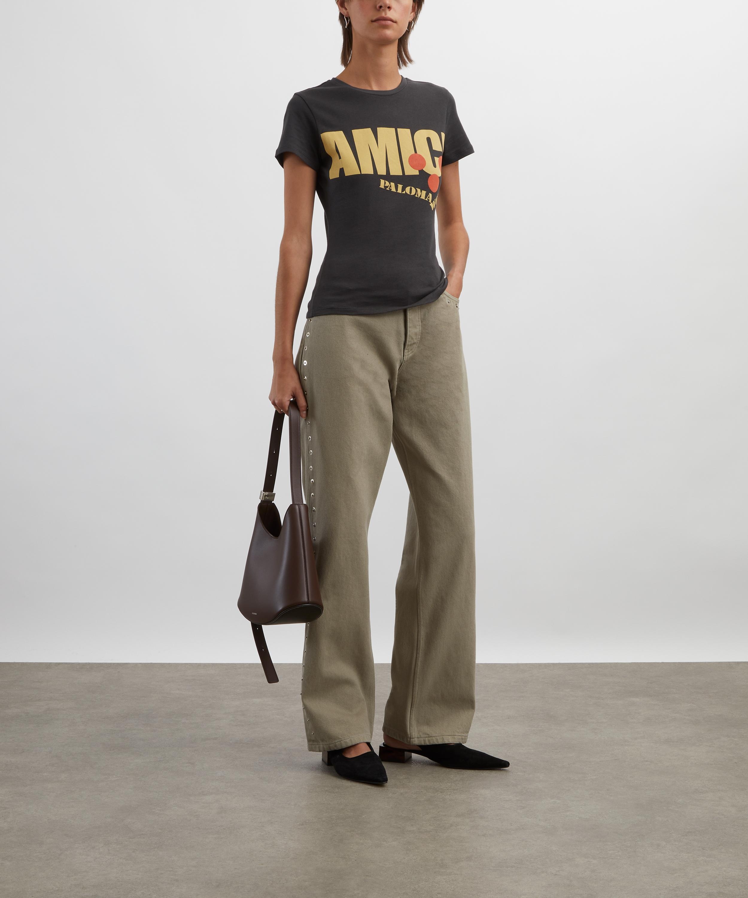 Crowd Studded Boyfriend Denim Trousers - 2