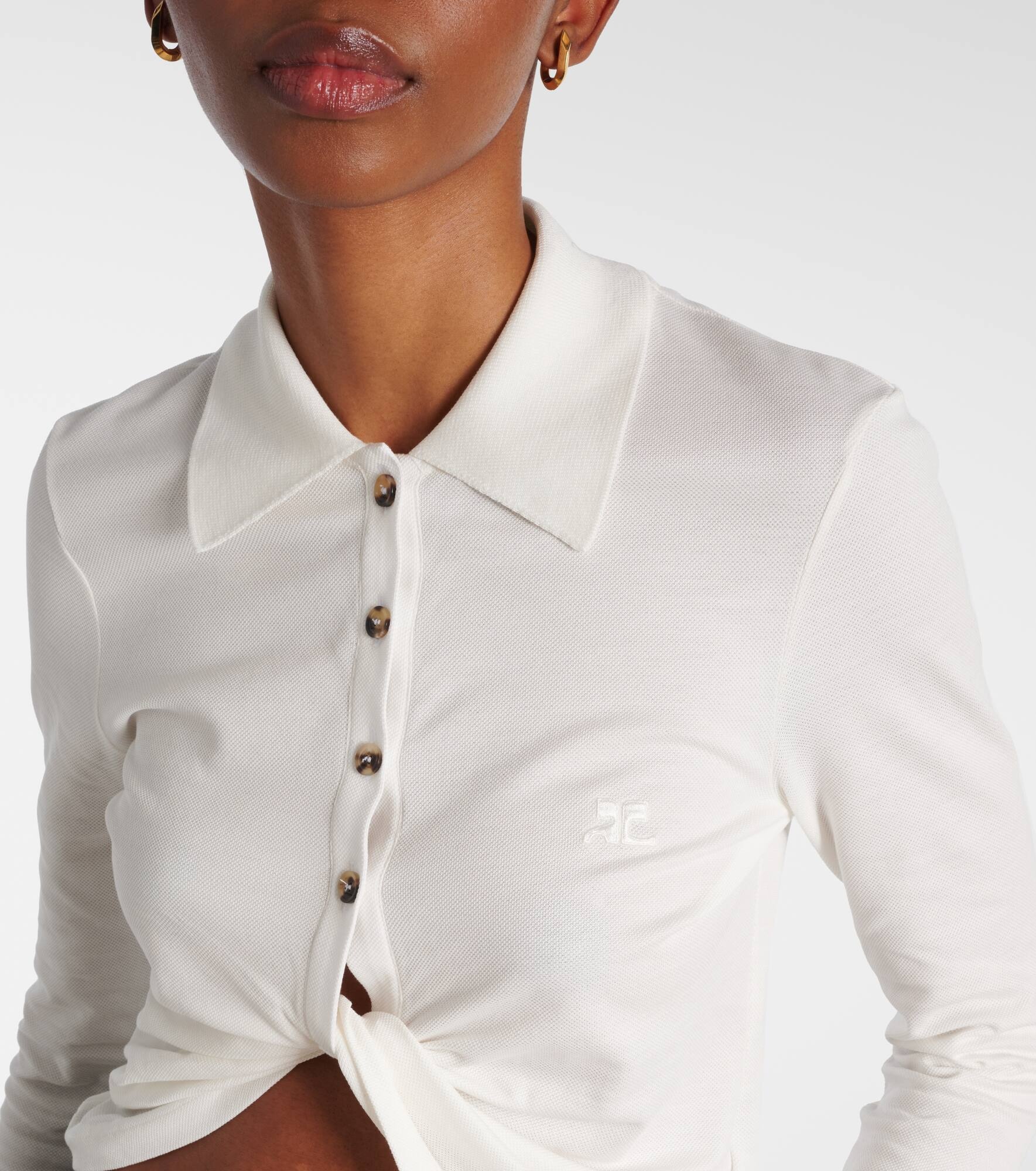Cropped cotton shirt - 4