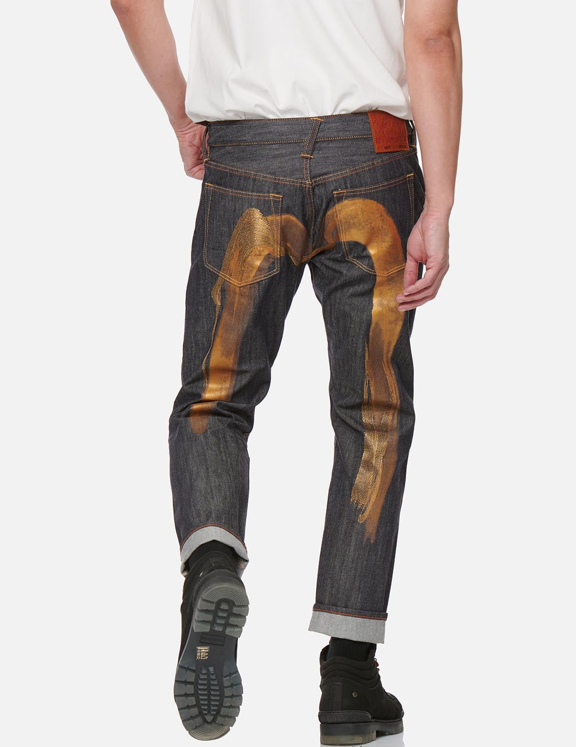 Calligraphy Daicock Print and Embroidery Carrot Fit Cropped Jeans #2017 - 7