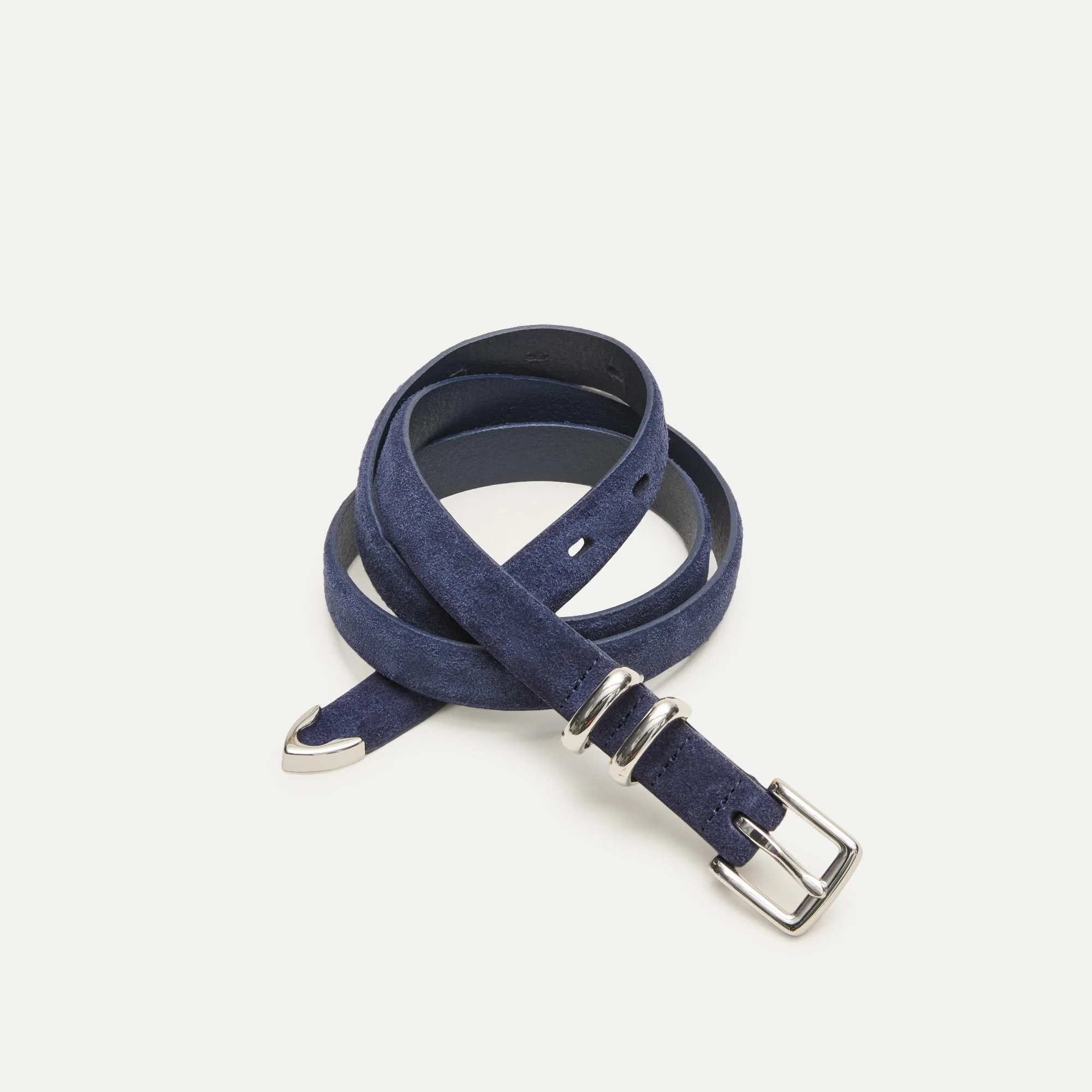 Thin tipped belt in suede - 1