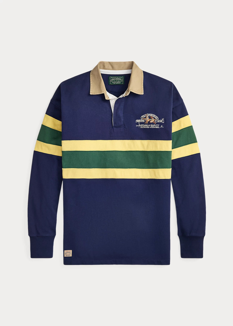 Vintage Fit Embroidered Rugby Shirt 1