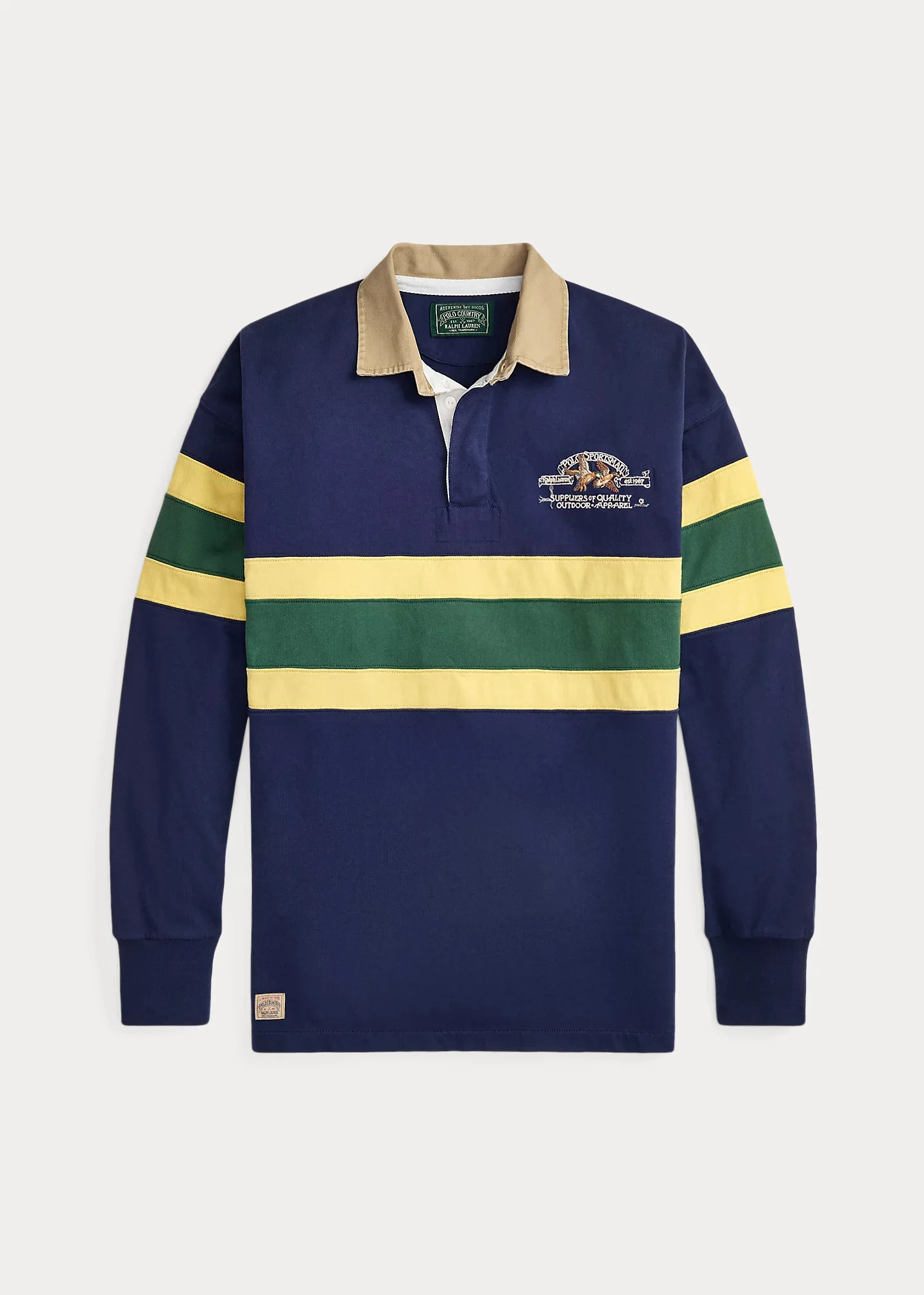 Vintage Fit Embroidered Rugby Shirt - 1