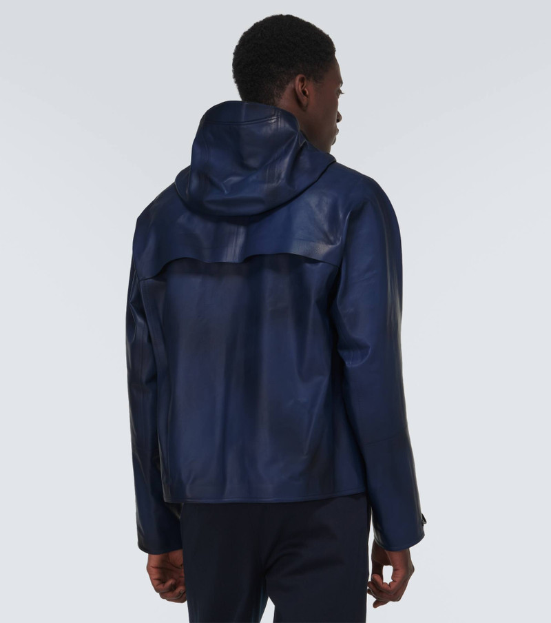Hooded leather jacket 4