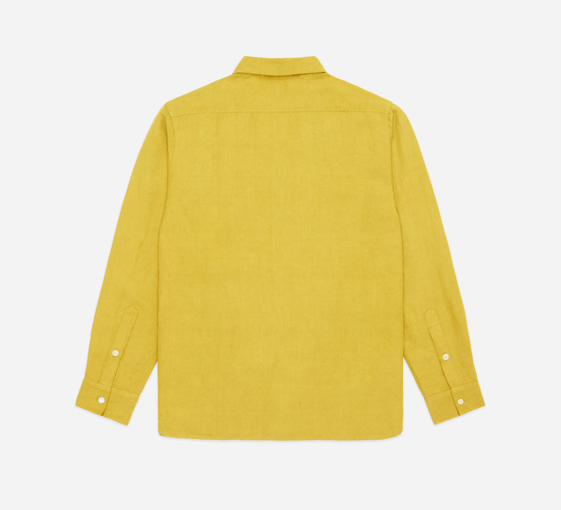 Mechanic Shirt - Chartreuse Linen/Viscose - 2