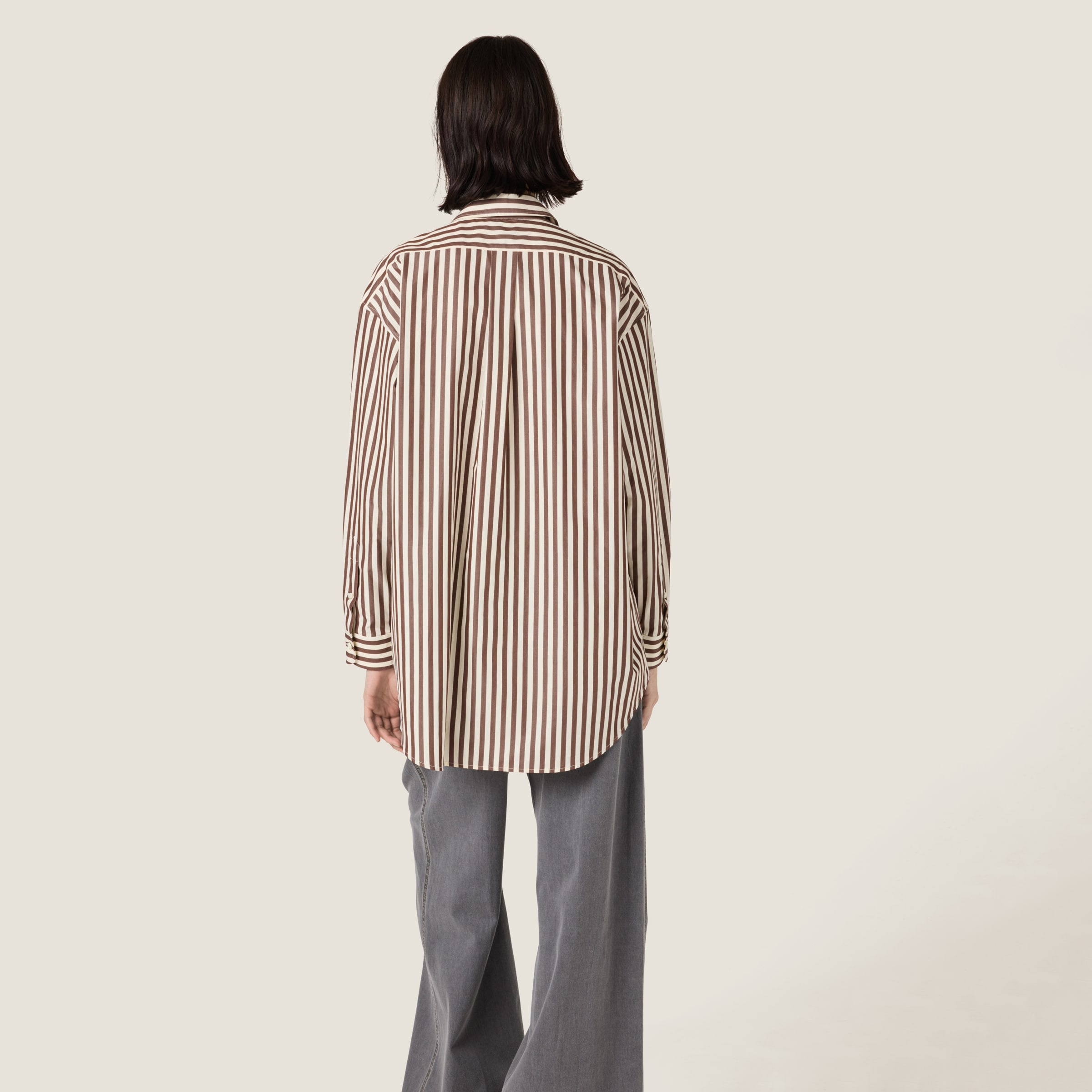 Striped poplin shirt - 3
