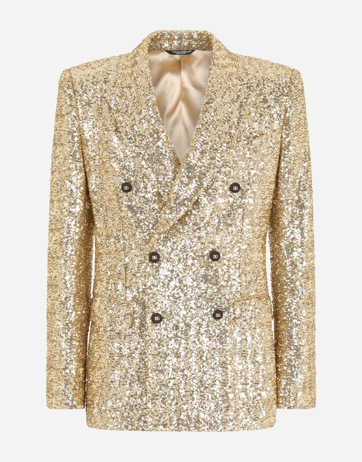 Double-breasted sequined Sicilia-fit suit - 3