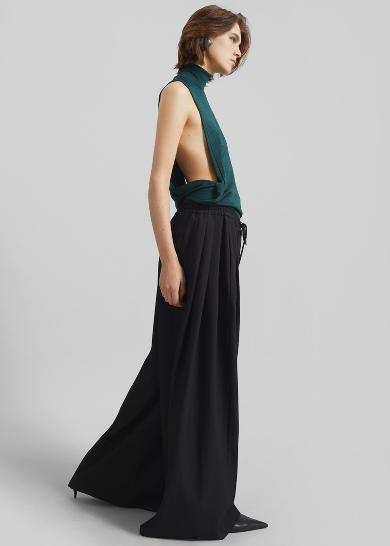 Corlen Pleated Wide Pants - Black 5