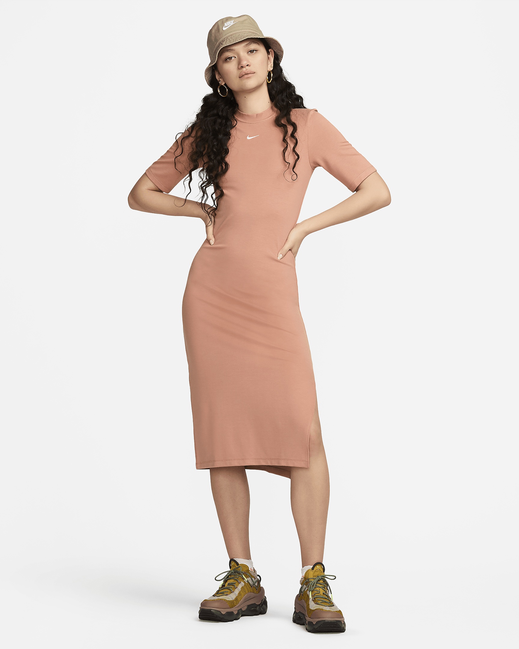 Women's Nike Sportswear Essential Tight Midi Dress - 6