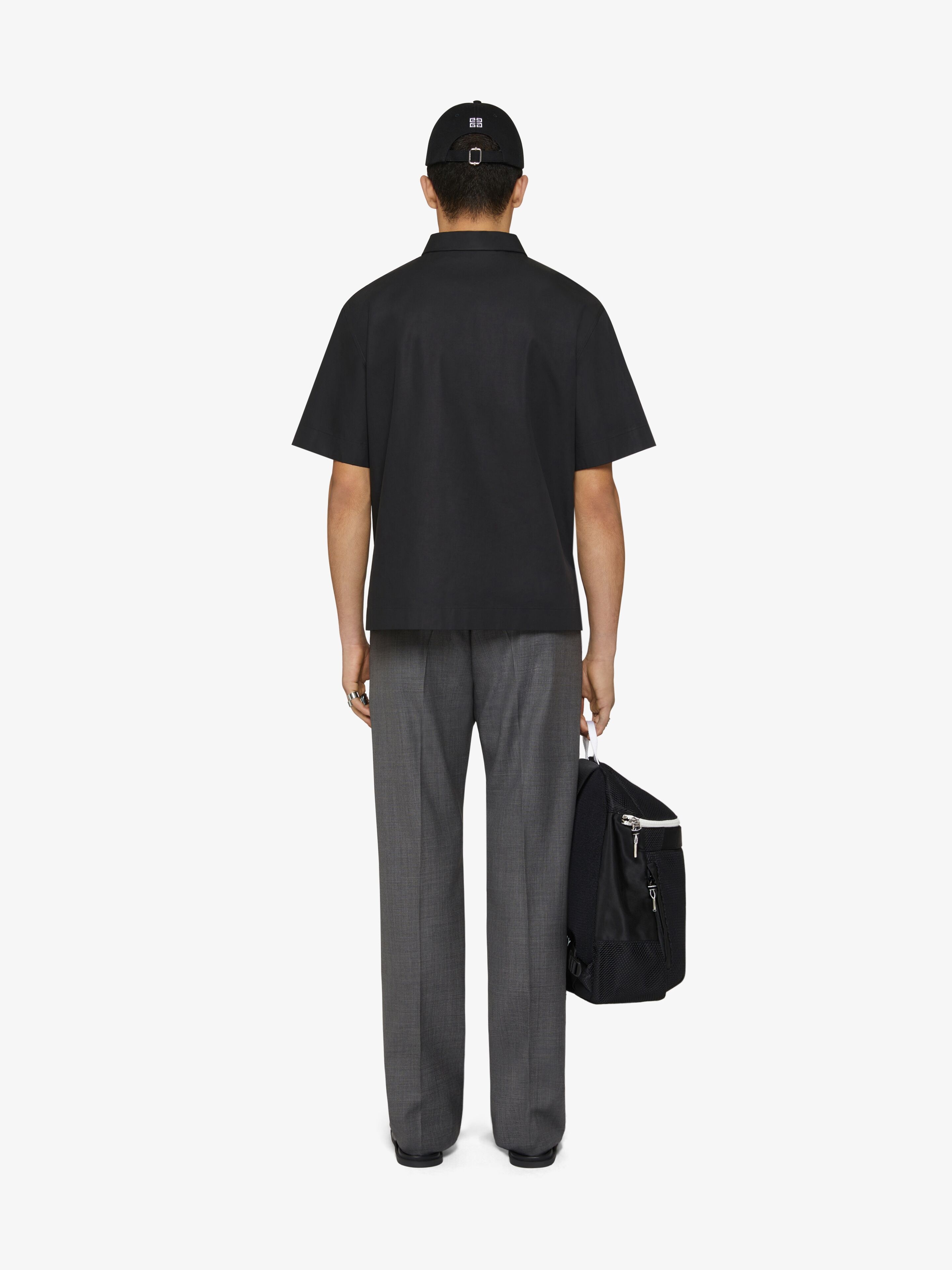 BOXY FIT ZIPPED SHIRT IN COTTON - 4