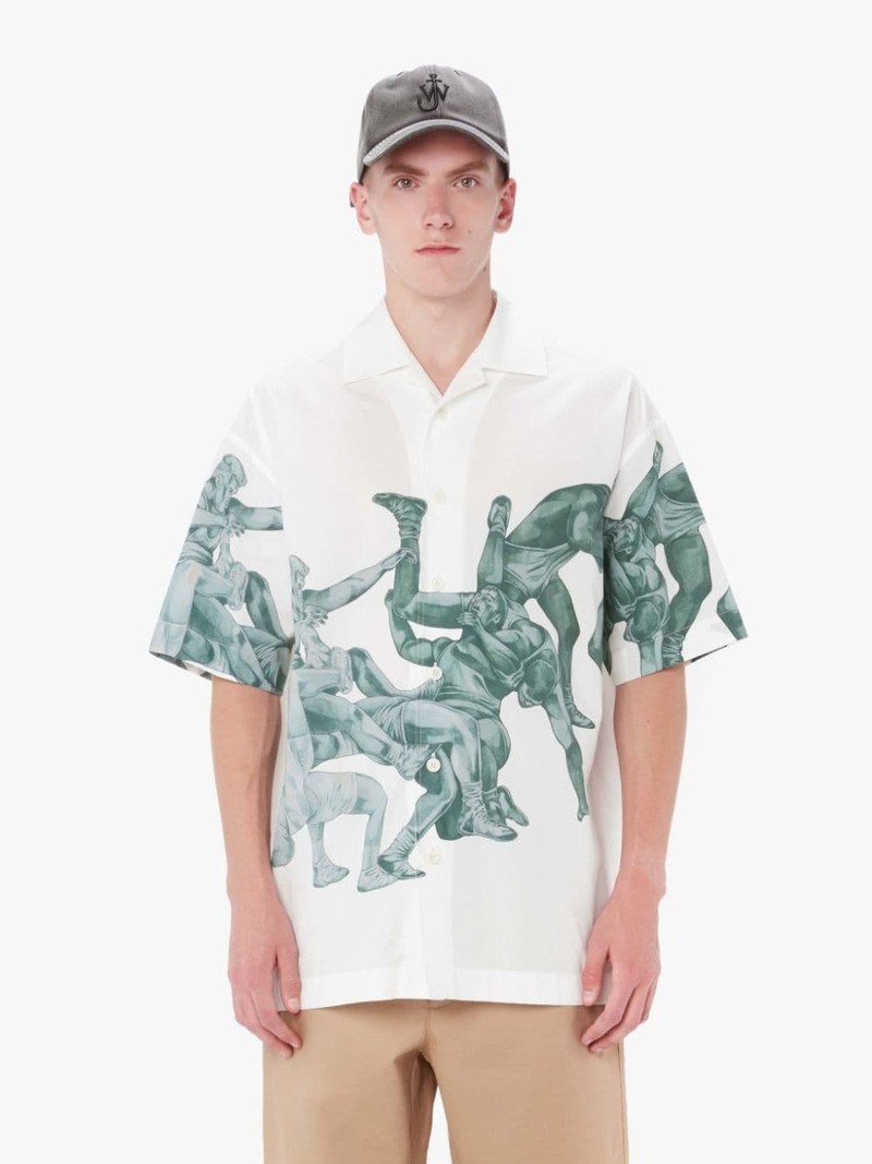 JW Anderson POL ANGLADA PRINT SHORT SLEEVE SHIRT outlook