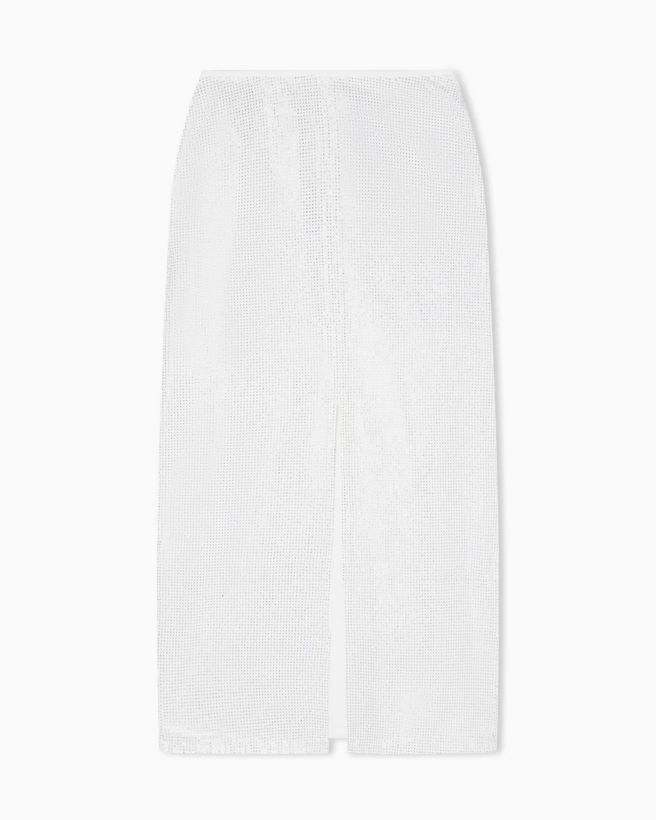 LONG DRILL SKIRT WITH ALL-OVER MICRO STUDS - 1