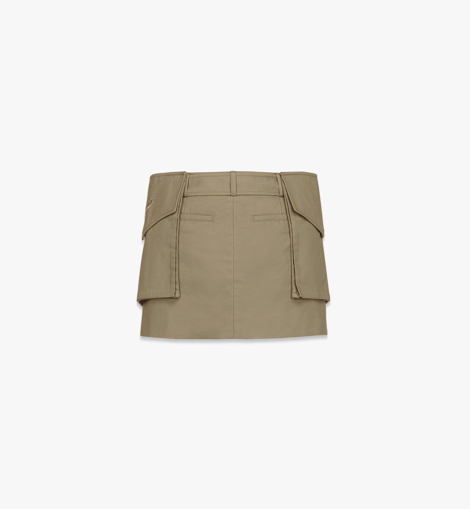 Gabardine Skirt w/ Detachable Pocket Belt - 2