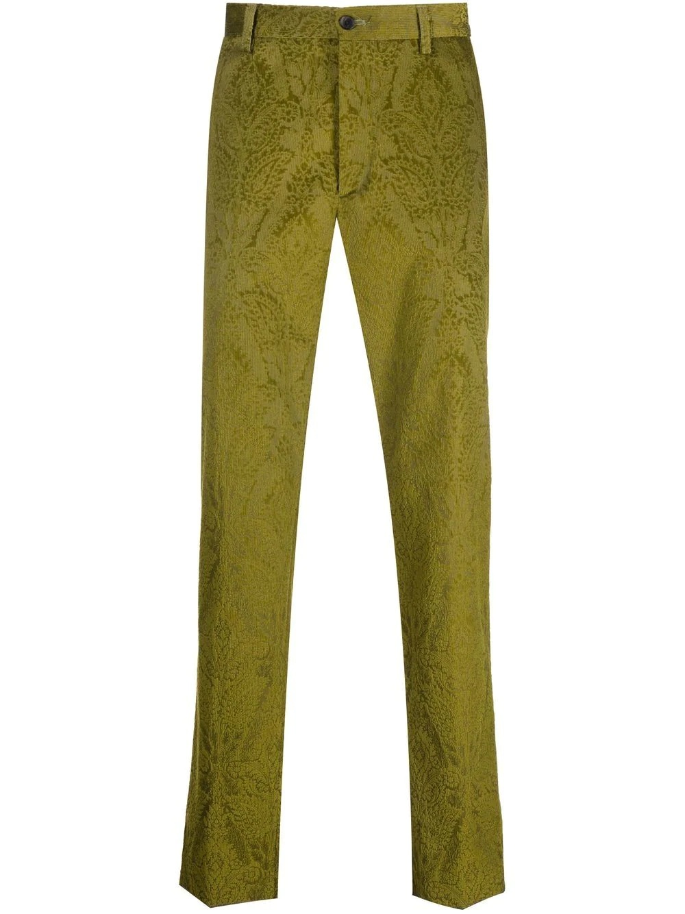 paisley-print velvet trousers - 1