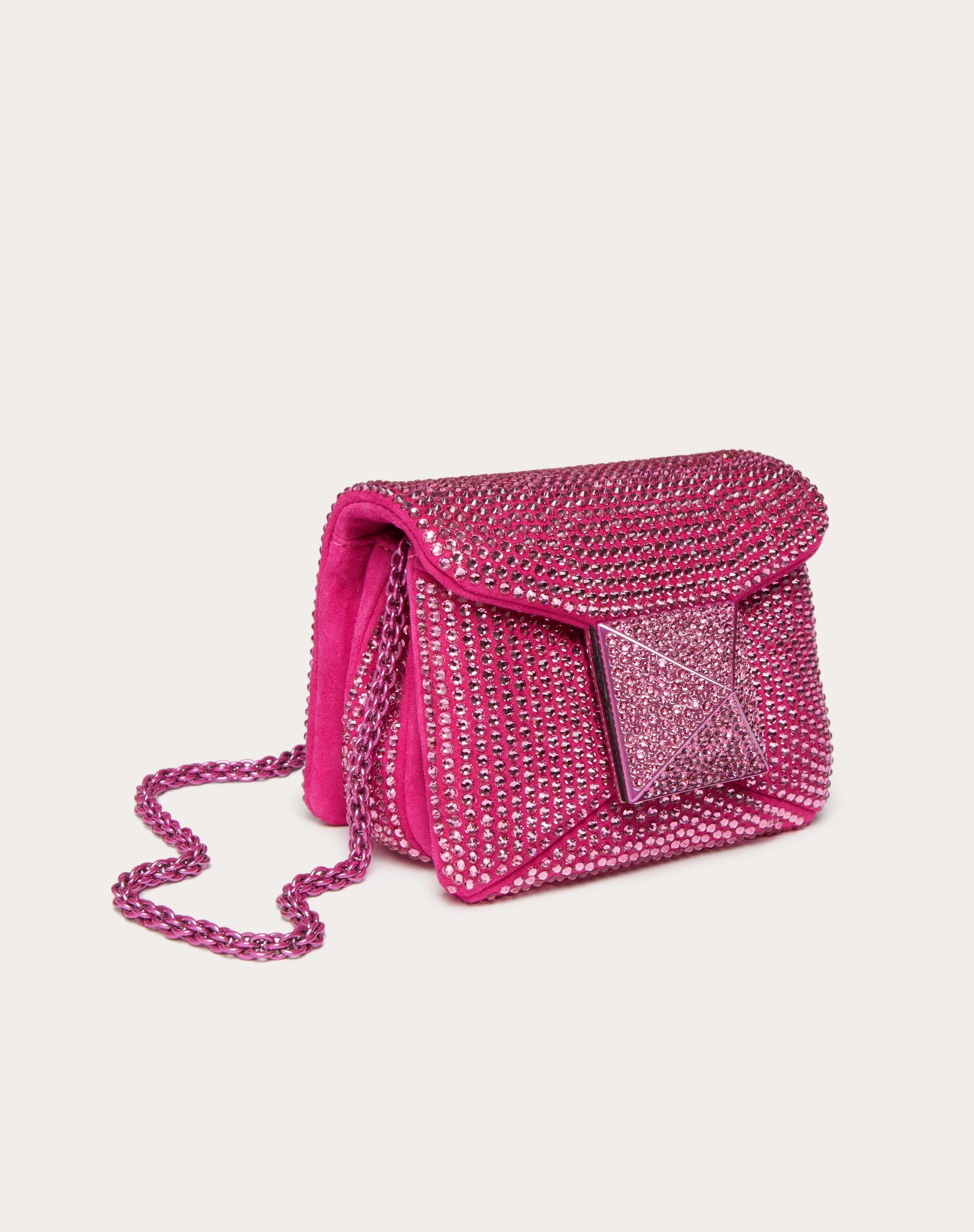 ONE STUD MICRO BAG WITH CHAIN AND RHINESTONE EMBROIDERY - 4