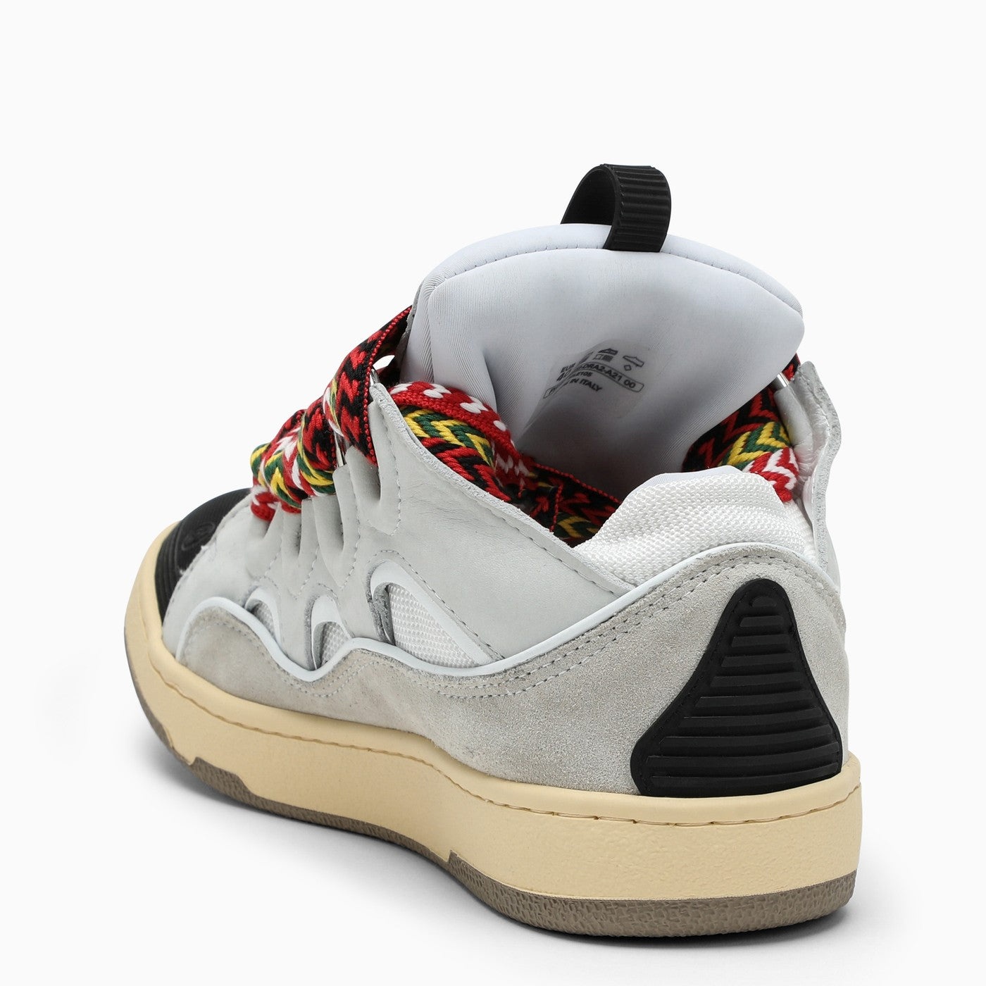 Lanvin Lanvin White Leather Curb Sneakers | balardi | REVERSIBLE