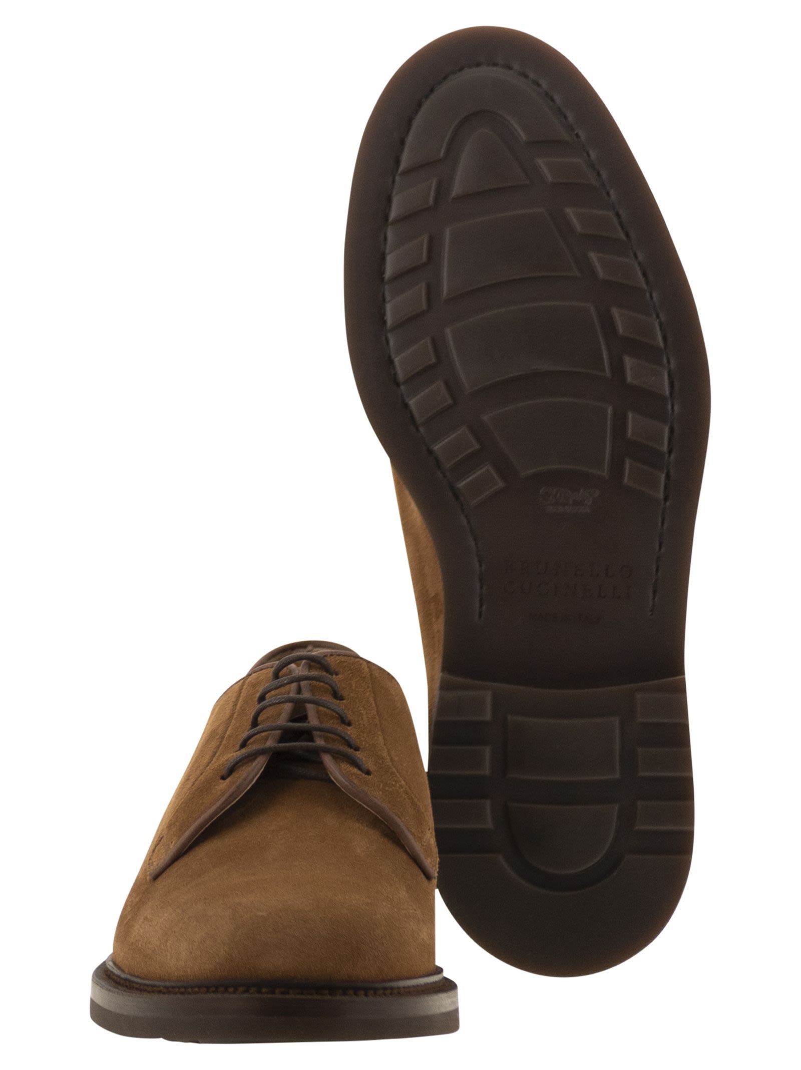 Brunello Cucinelli Men Suede Derby - 5