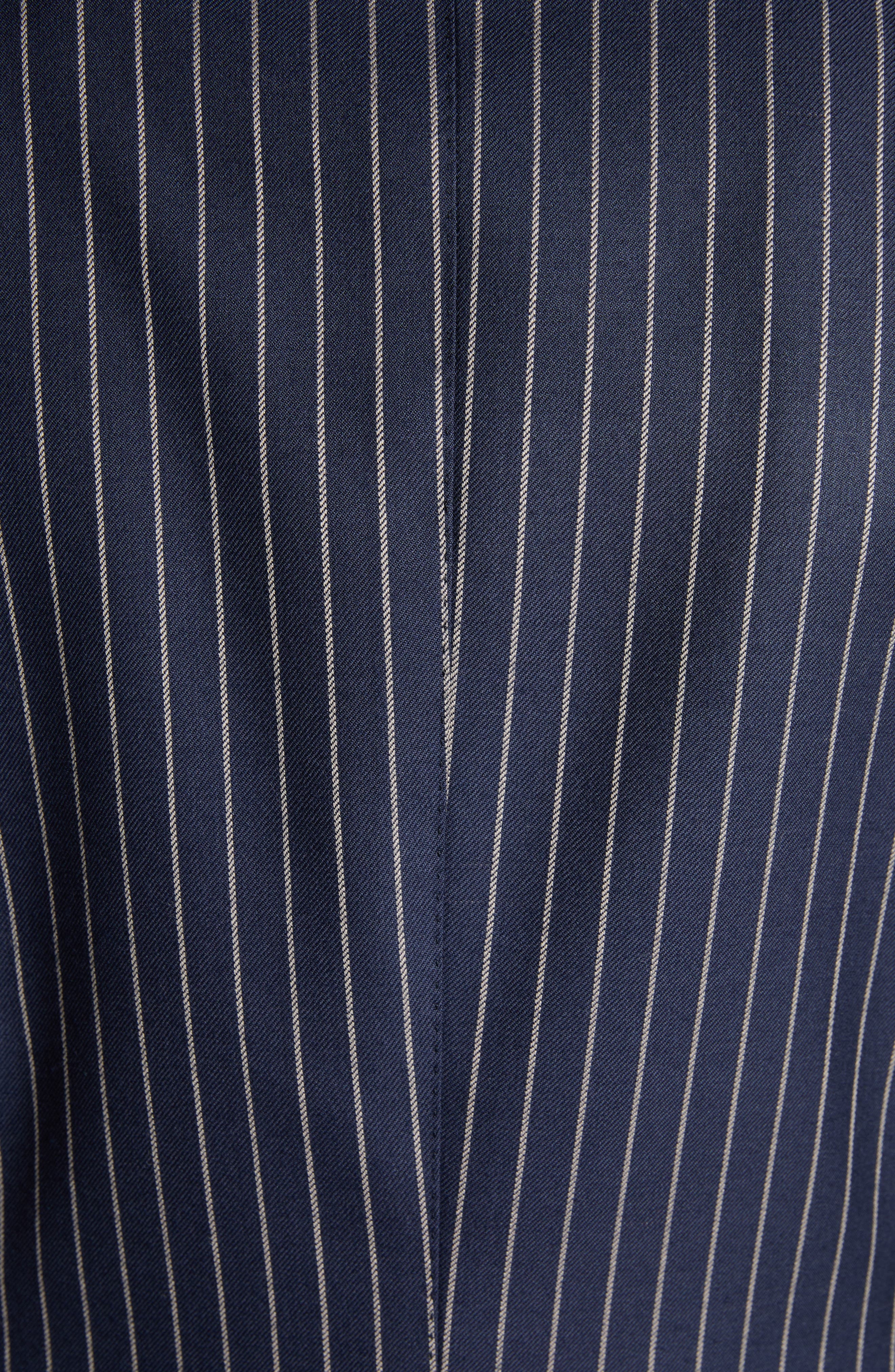 TOM FORD Pinstripe One-Button Wool Blazer in Zhbby Combo Navy Stone at Nordstrom - 6