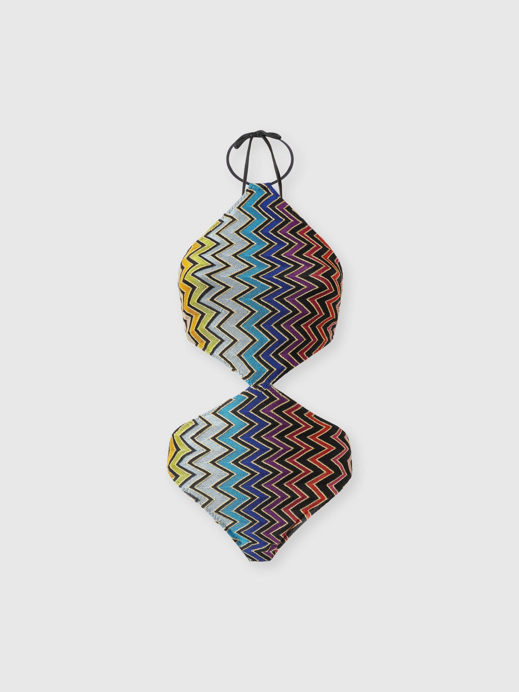 Missoni Geometric One-piece Swimsuit With Neck Tie in Multicoloured at Nordstrom - 1