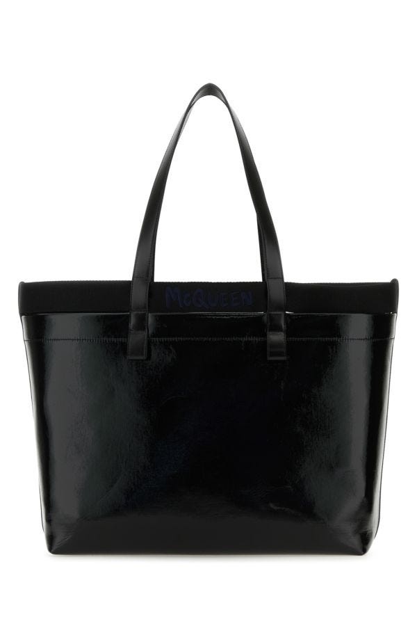 Black canvas shopping bag - 3