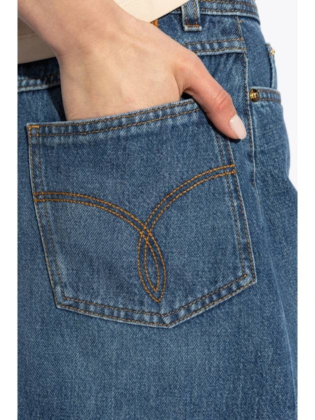 Versace Denim Skirt, Women's, Blue - 5