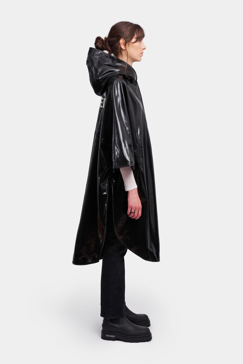 Concert Print Opal Poncho Black 3