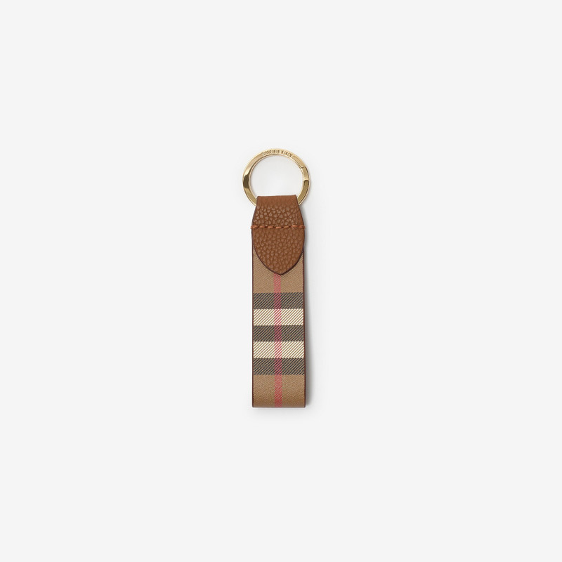 Check Leather Key Fob 1